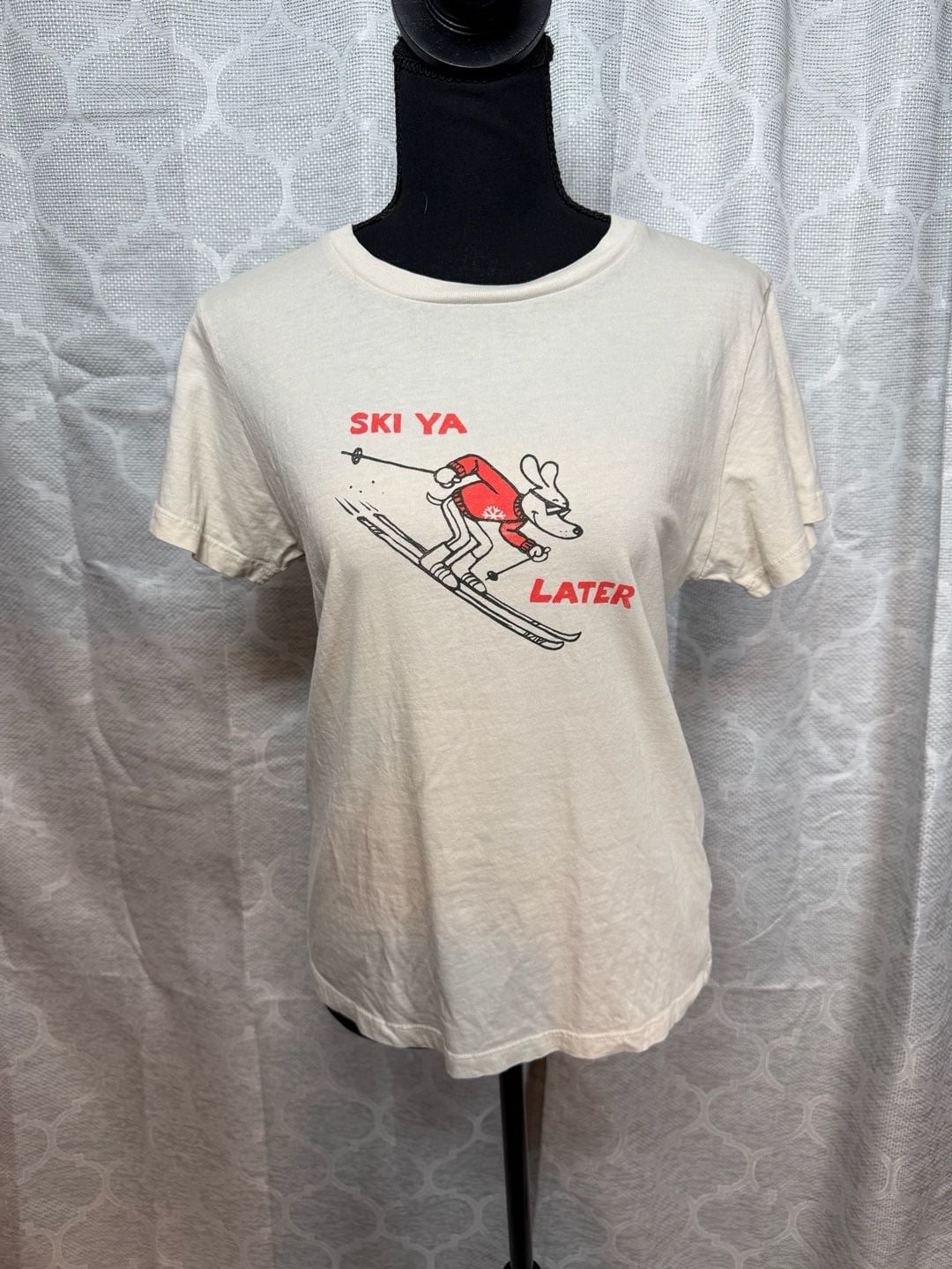 Daydreamer Ski Ya Later 100% Cotton Graphic T-Shirt Size L 2