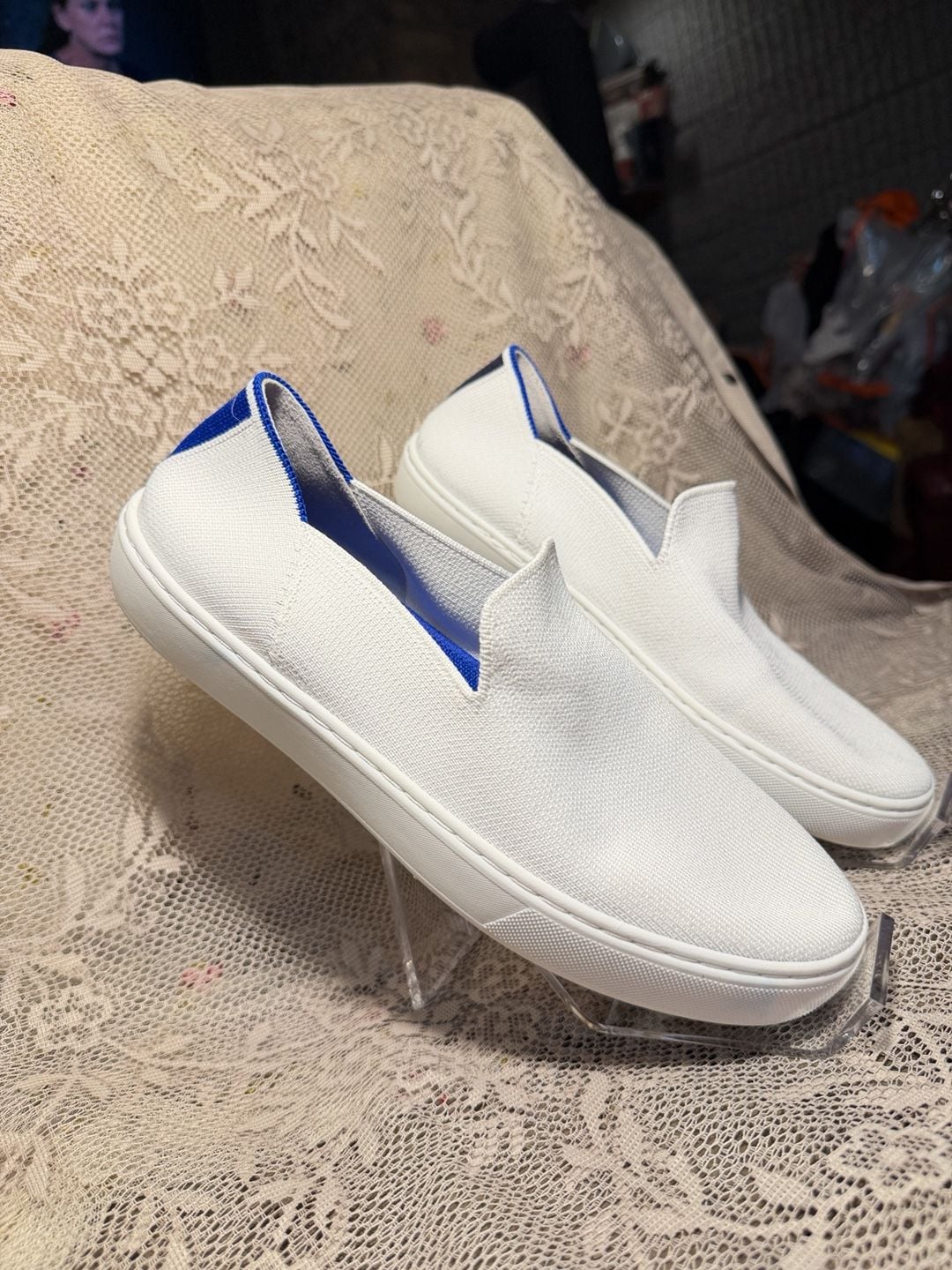 LUS 19 Rothy's The RS01 Sneaker Size 8.5 White 3
