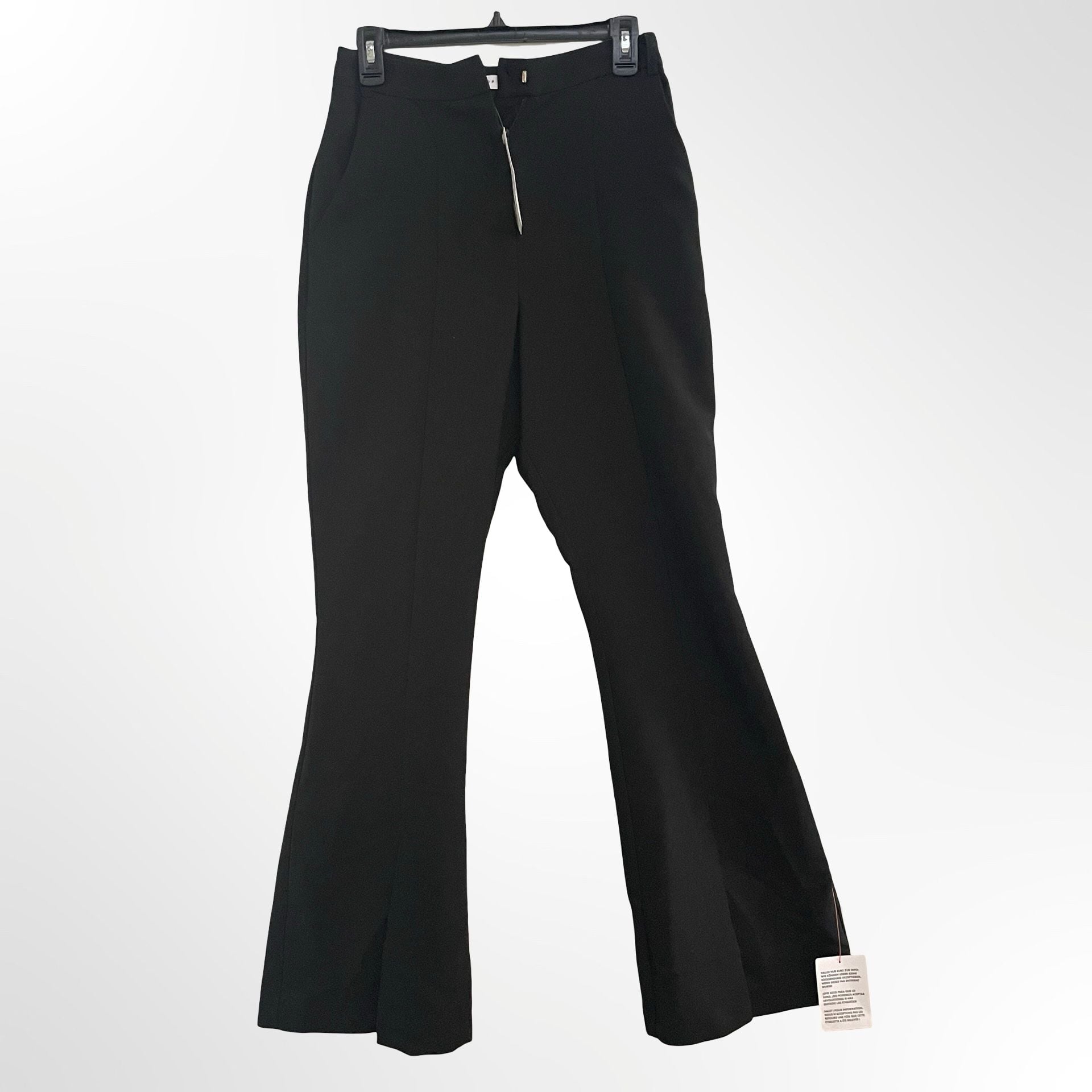 Topshop Bell Bottom Pants US 4 Black Flare Trousers NWT 3
