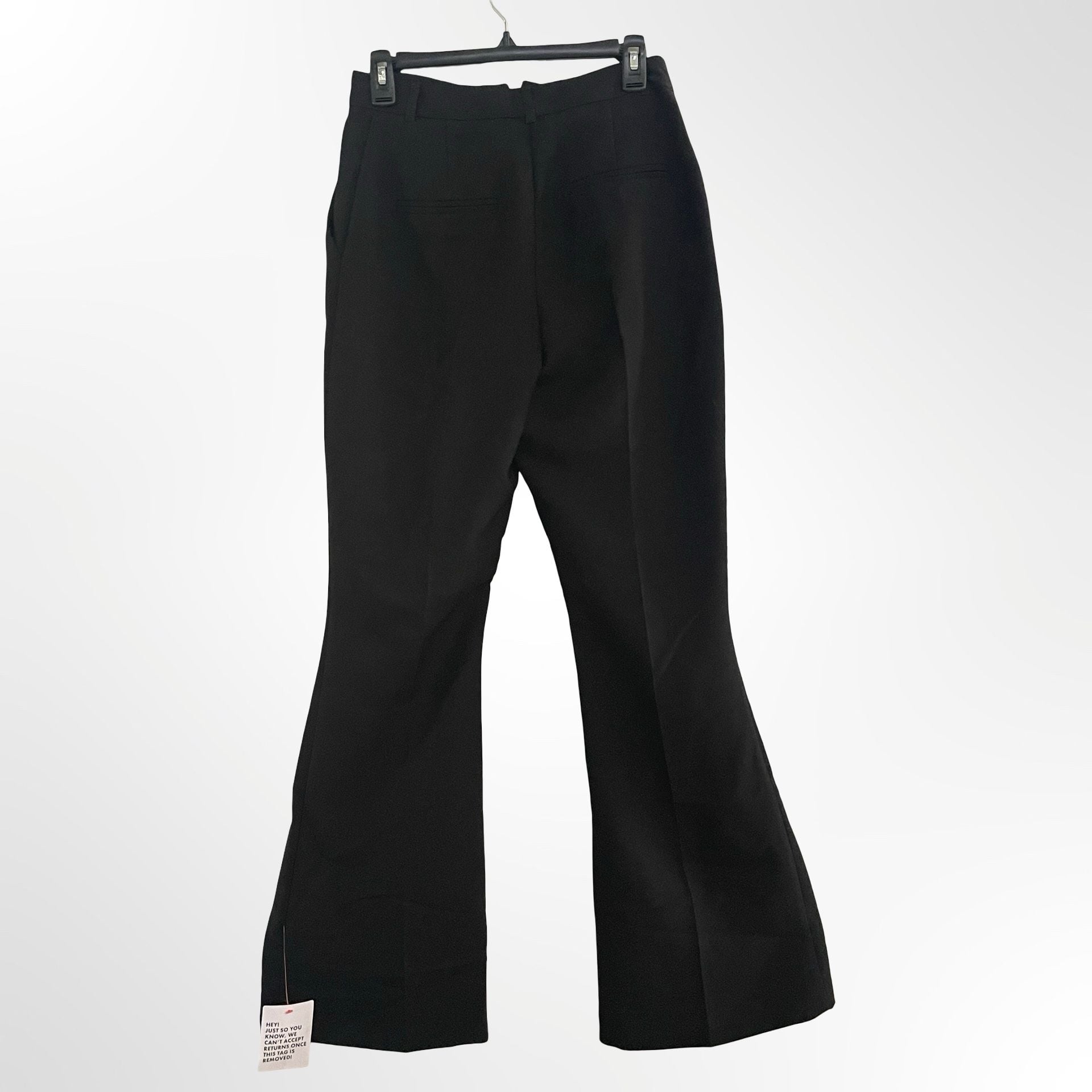Topshop Bell Bottom Pants US 4 Black Flare Trousers NWT 4