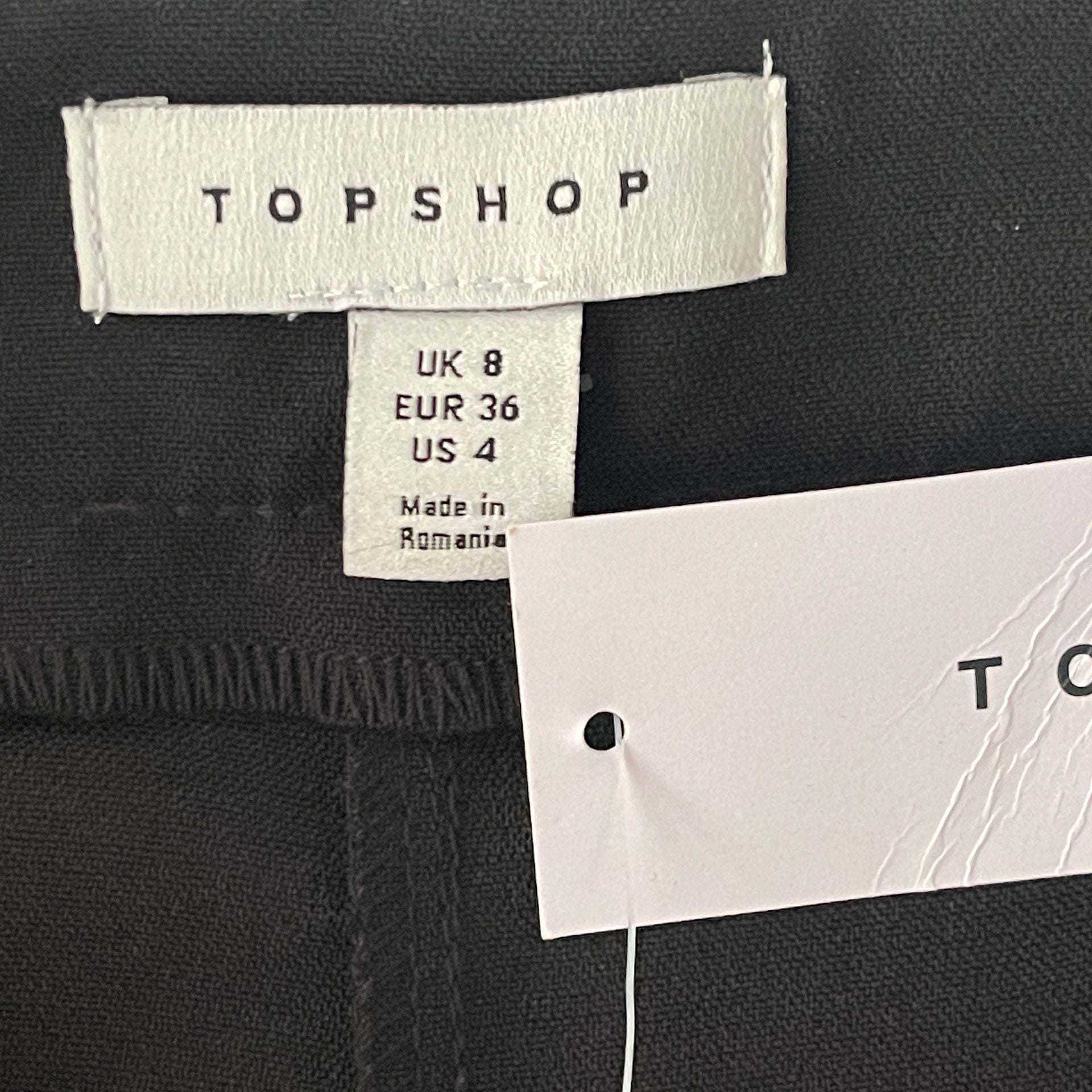 Topshop Bell Bottom Pants US 4 Black Flare Trousers NWT 6