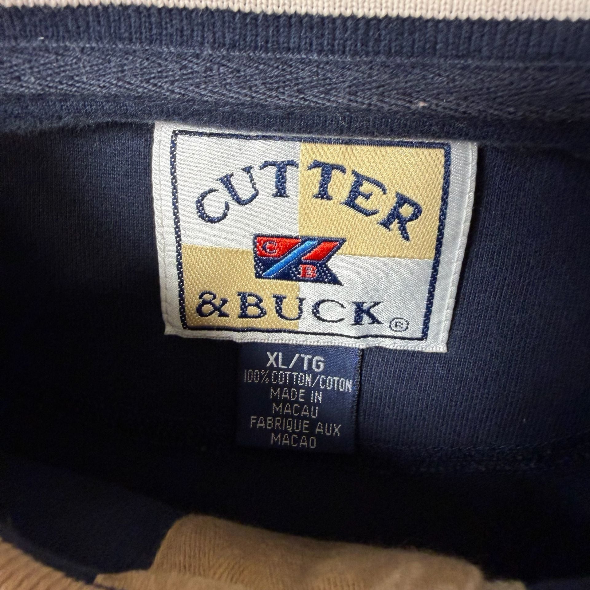 Cutter & Buck Polo Shirt Size XL Navy Blue Cotton 4