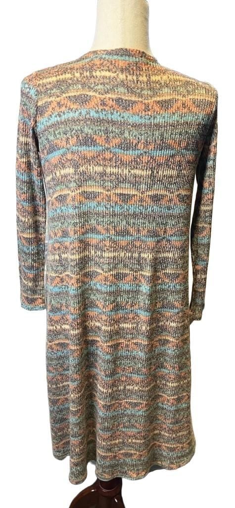 Lularoe Striped Open Front Duster Jacket Women's Size S Cardigan ..., 3