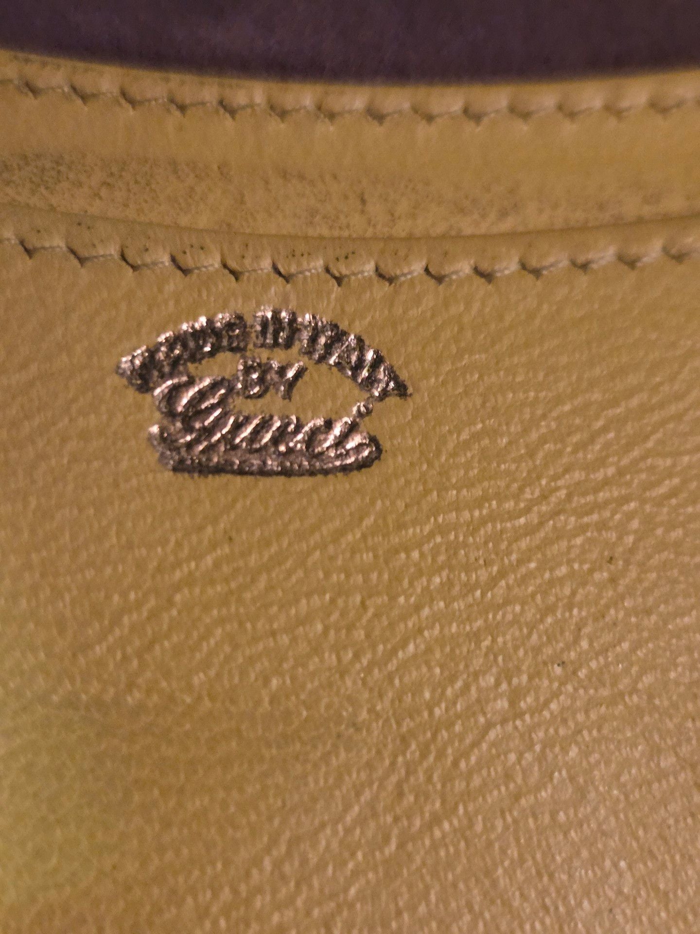 Vintage Gucci Suede Long Wallet Brown Yellow Gold Hardware 4