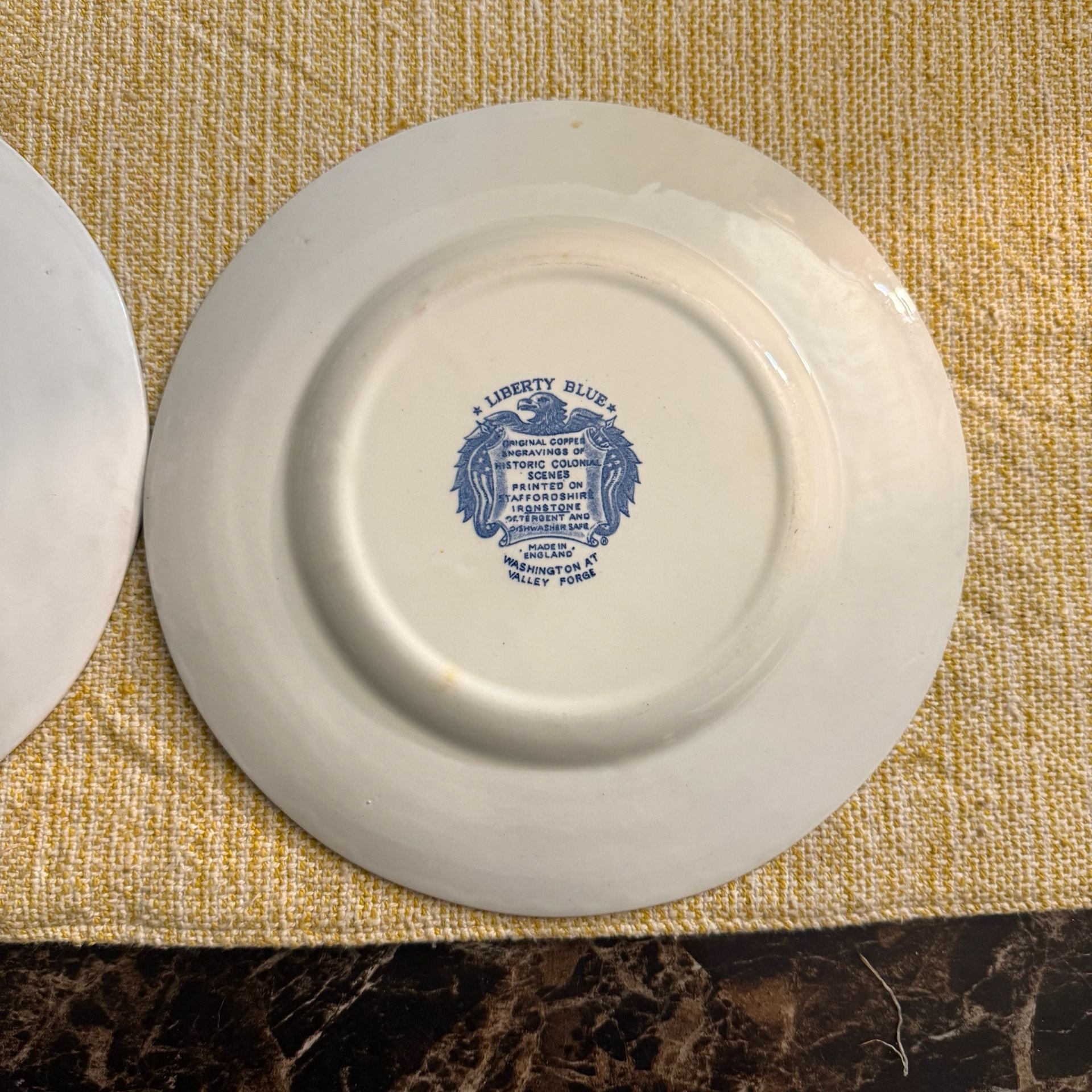 Liberty Blue Washington At Valley Forge Salad Plate Set 5