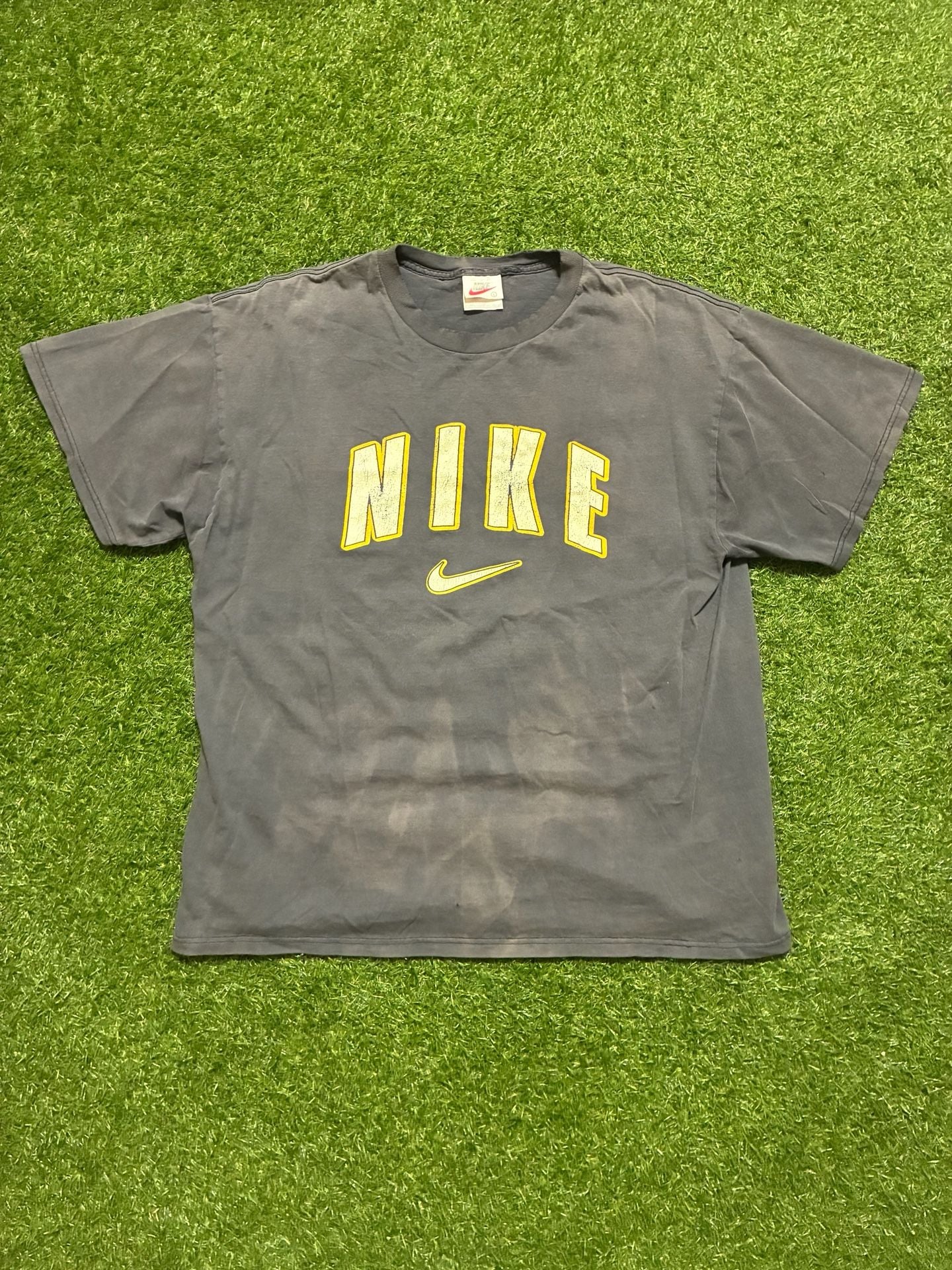 Nike Vintage T-Shirt Size L Gray Arch Logo 2