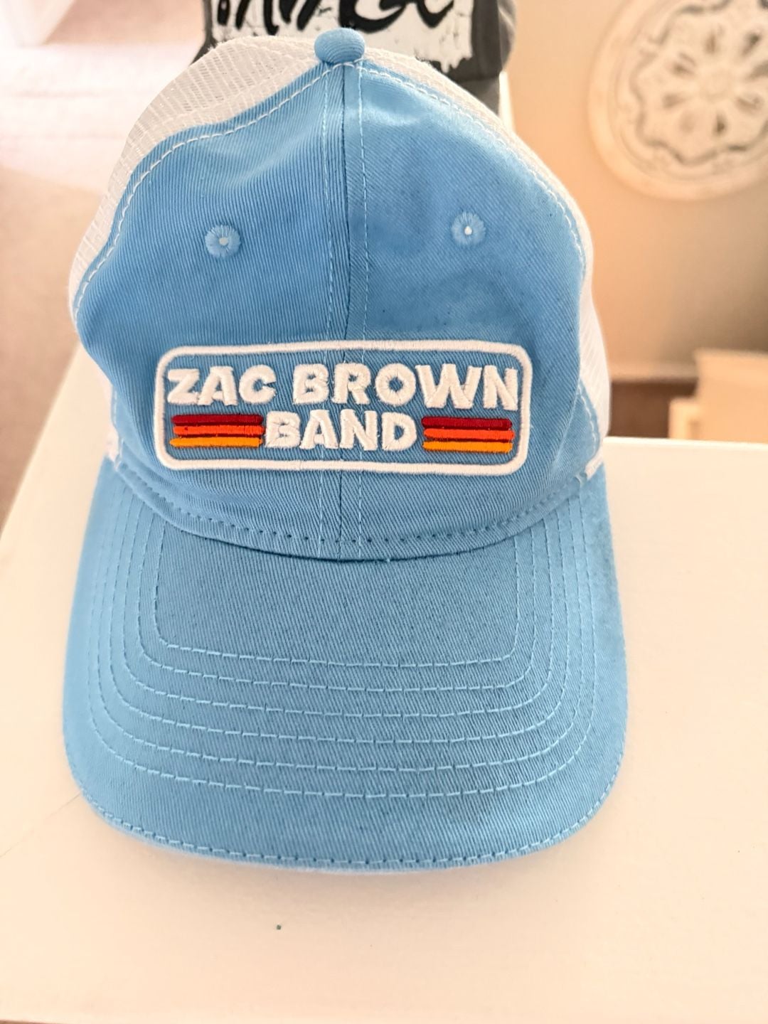 Zac Brown Band Trucker Hat Light Blue White Mesh Snapback 2
