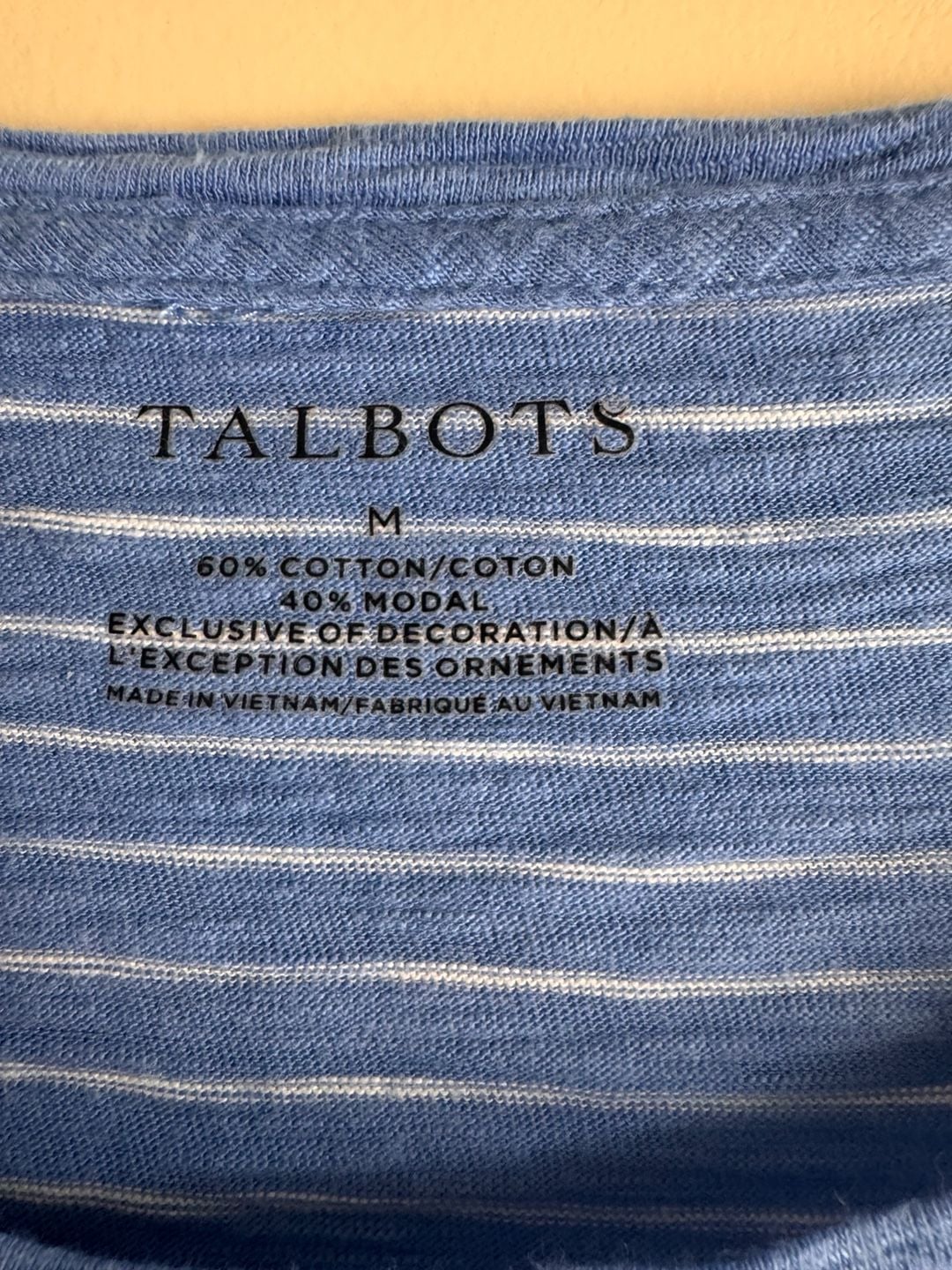 Talbots Striped Parisian Woman & Poodle Top Size M 5