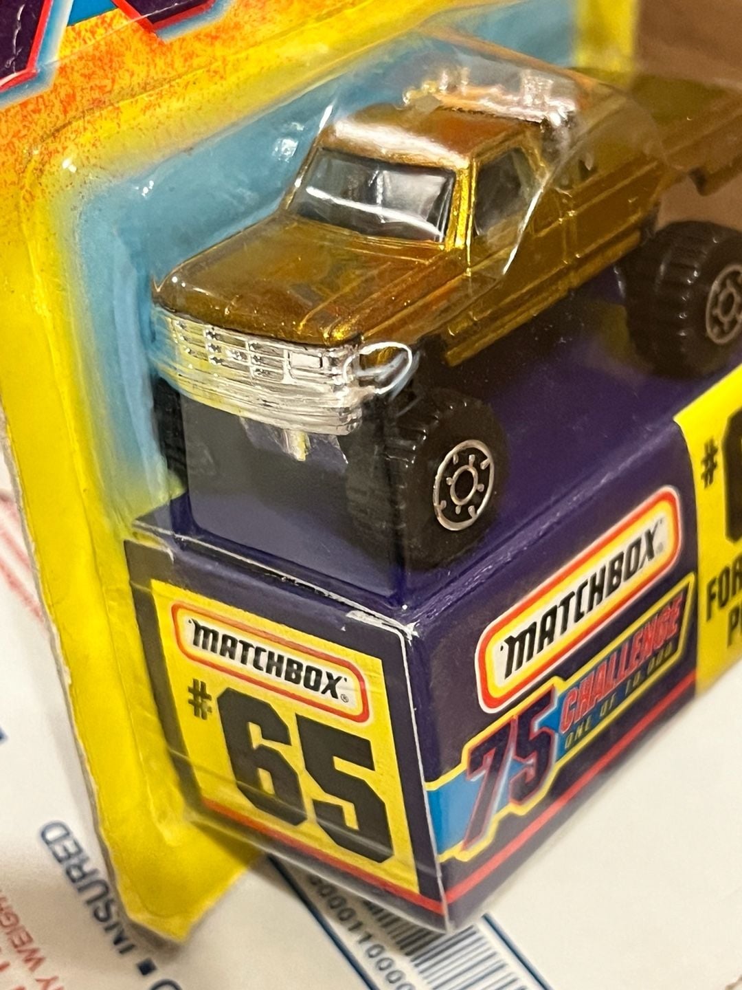Matchbox 75 Challenge 1997 #65 Ford F-150 Pickup Gold 4