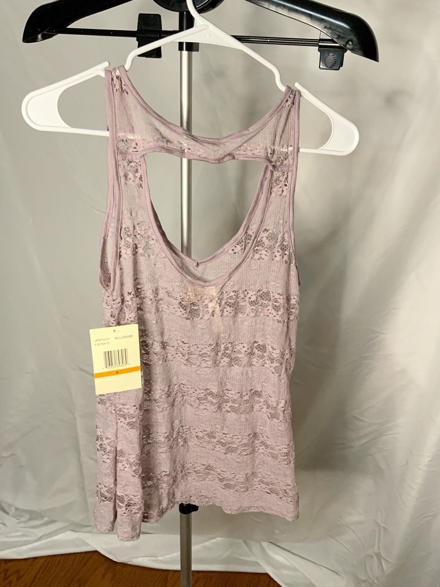NWT Eyeshadow Lace Tank Top Women Size S Purple/Lavendar 3