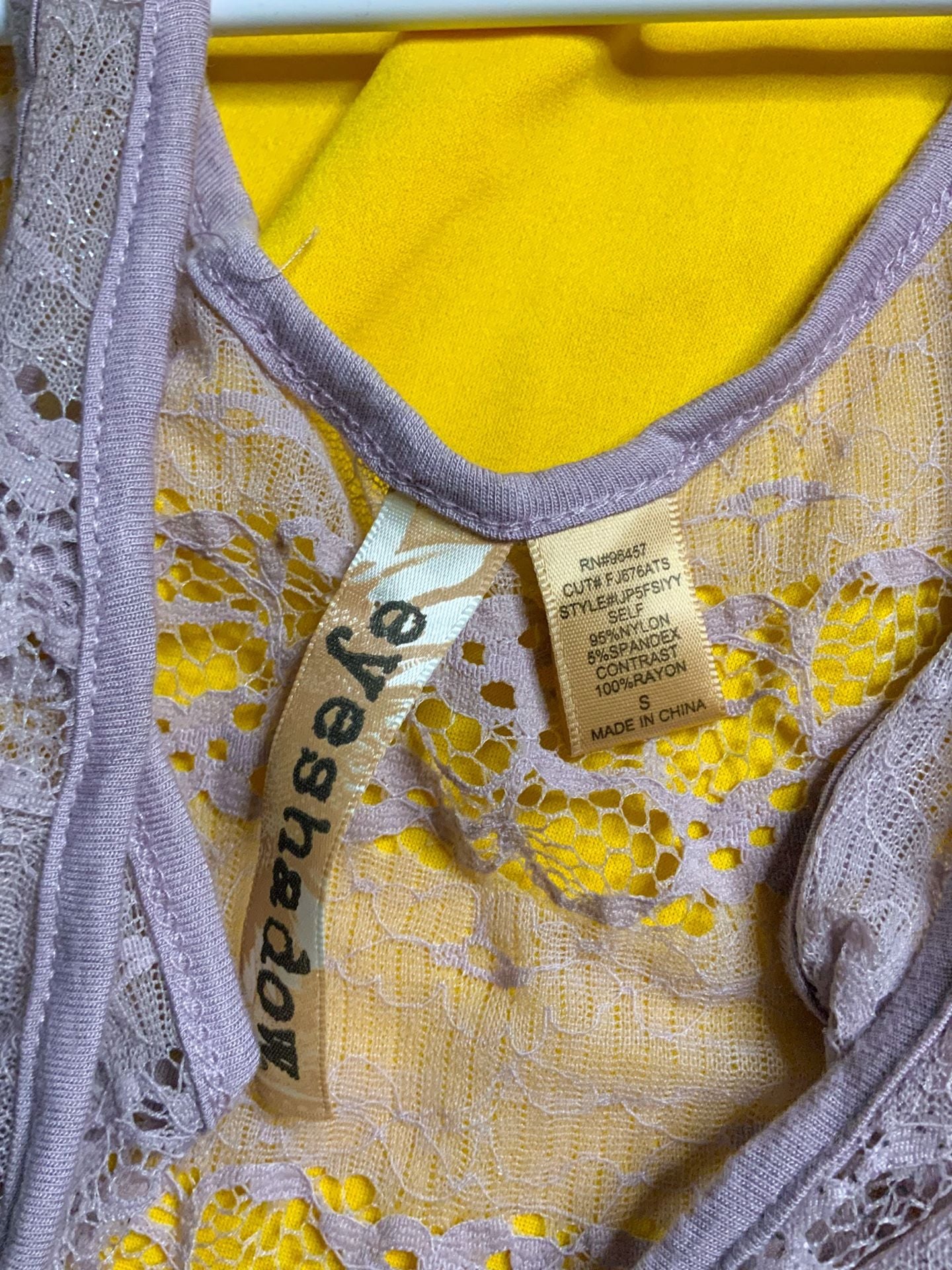 NWT Eyeshadow Lace Tank Top Women Size S Purple/Lavendar 4