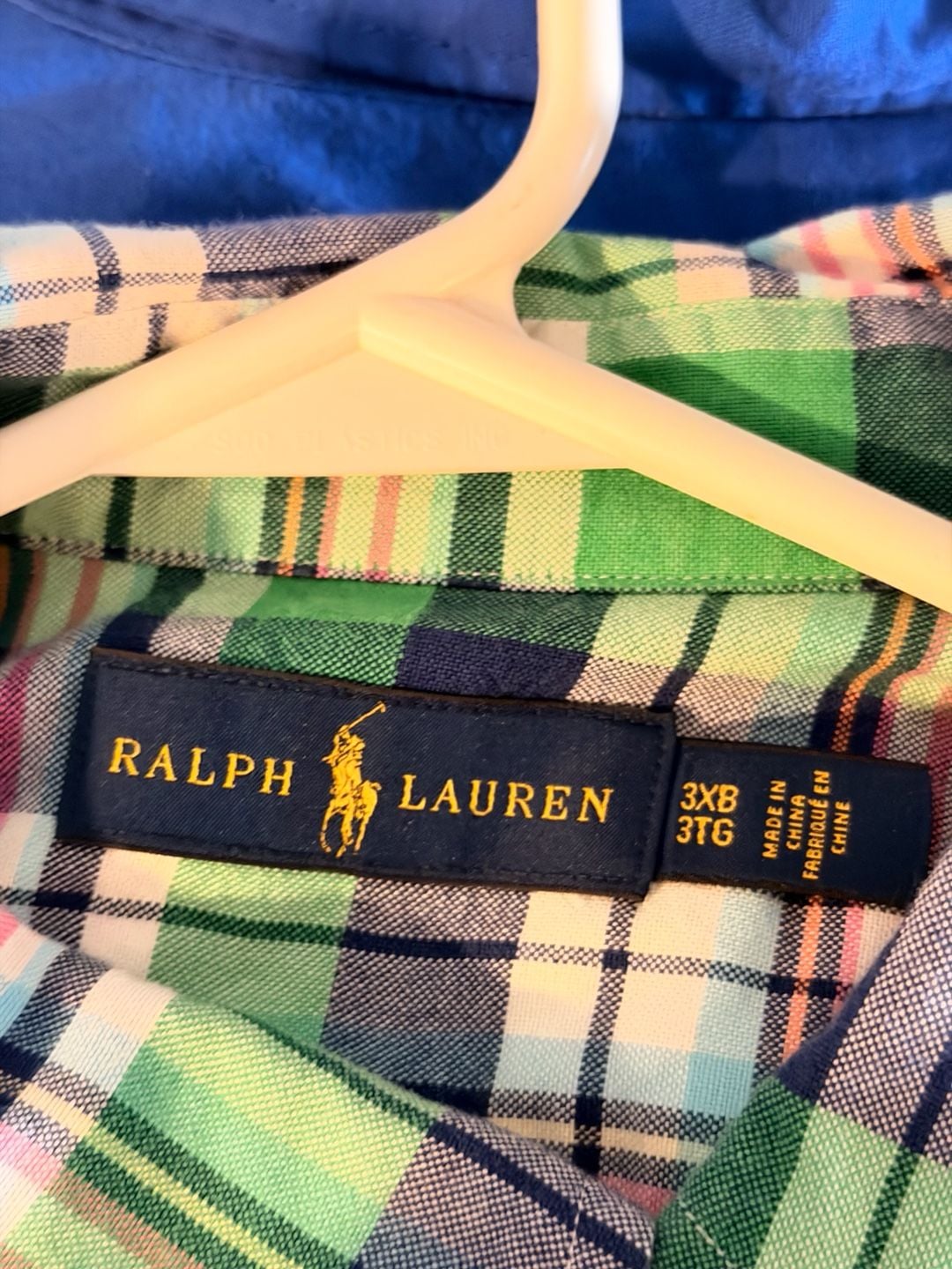 Polo Ralph Lauren Plaid Button Down Shirt Green Long Sleeve 3