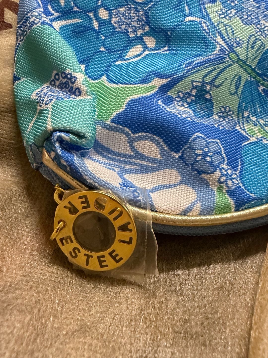 Lilly Pulitzer For Estee Lauder Cosmetic Pouch Blue Floral 4