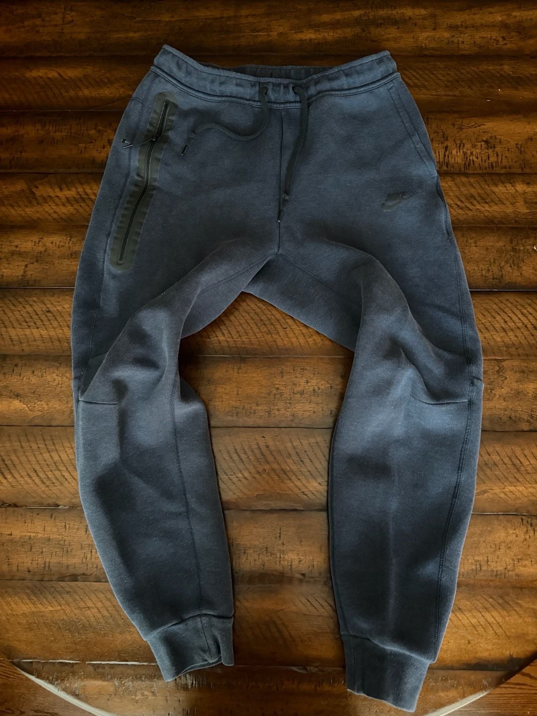 Nike Tech Fleece Joggers Size M Navy Blue Sweatpants 2