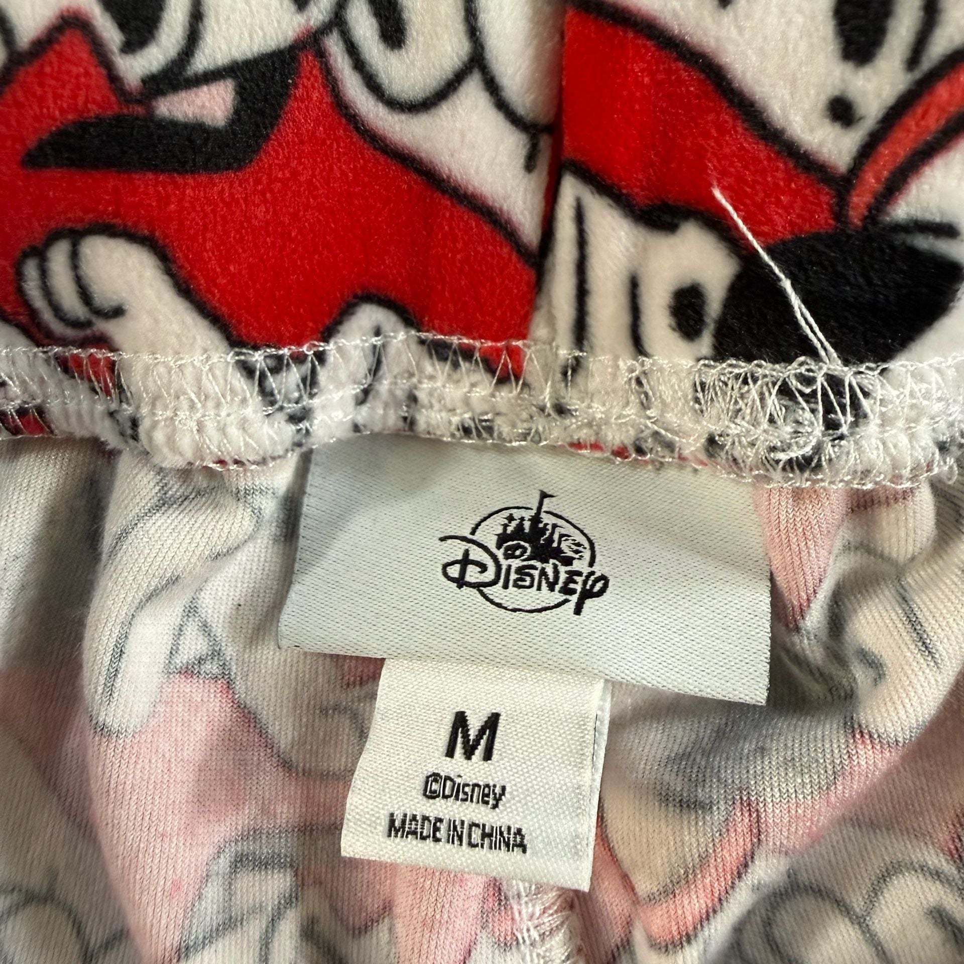 Disney 101 Dalmatians Pajama Pants Women's M Red Black White Fleece 3