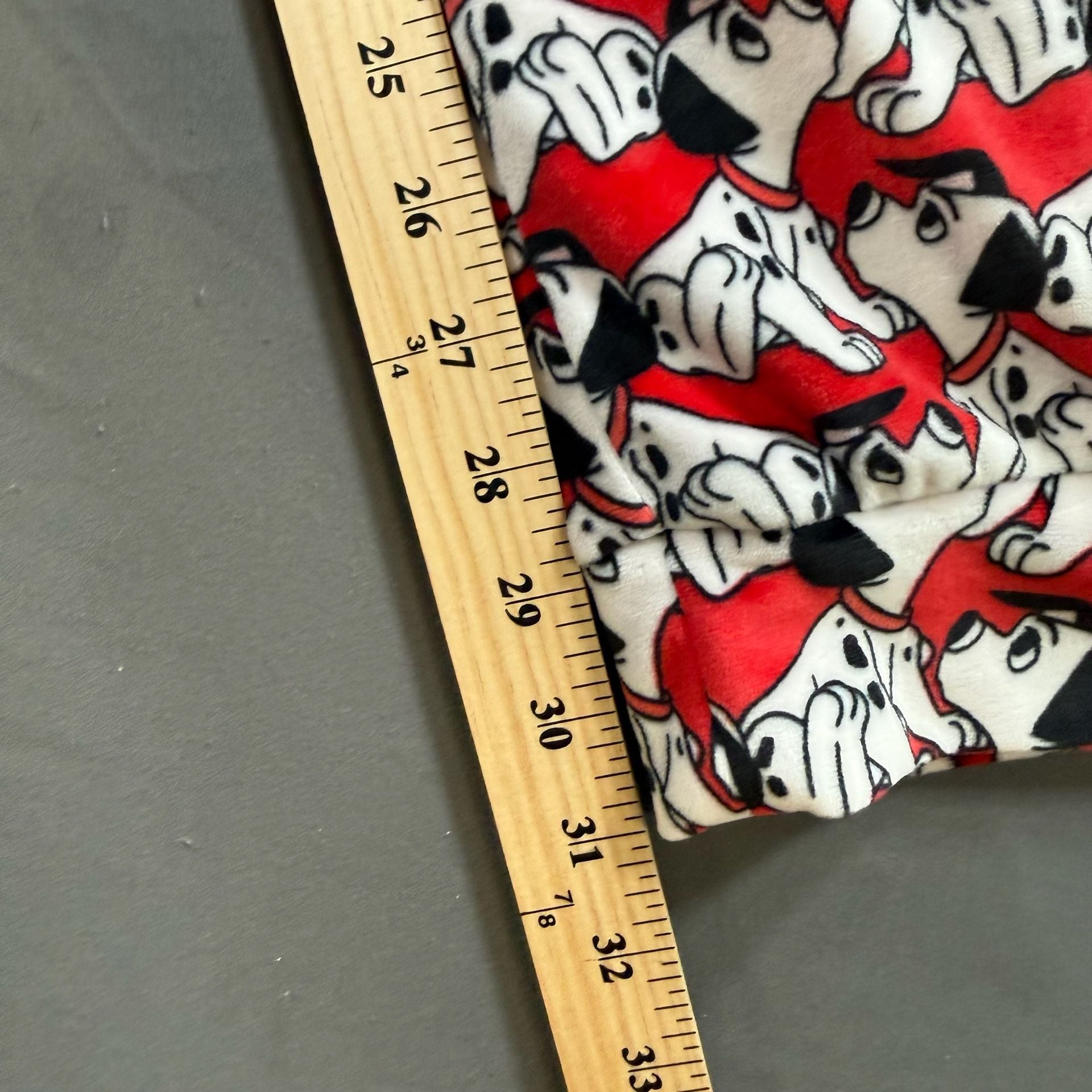 Disney 101 Dalmatians Pajama Pants Women's M Red Black White Fleece 5