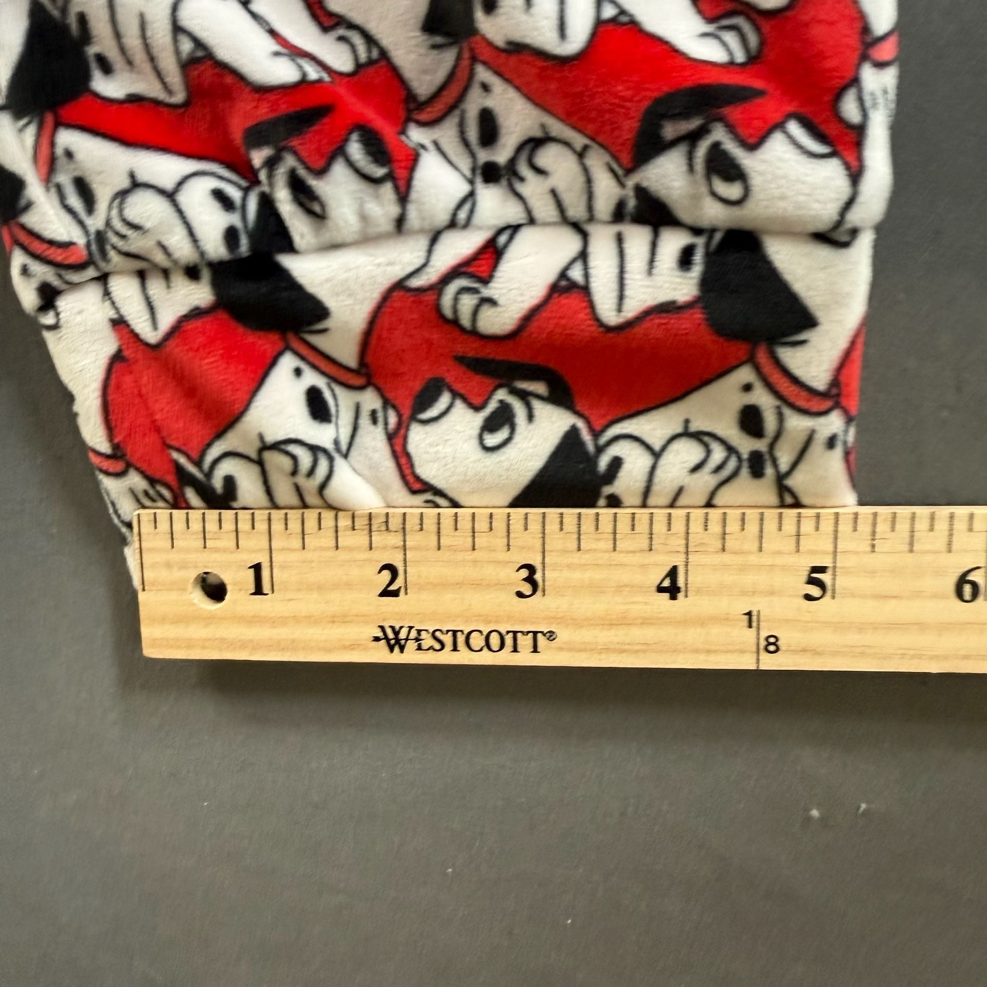Disney 101 Dalmatians Pajama Pants Women's M Red Black White Fleece 6