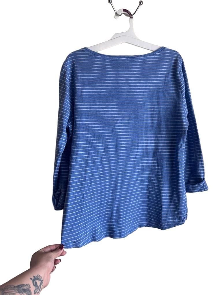 Talbots Striped Parisian Woman & Poodle Top Size M 3