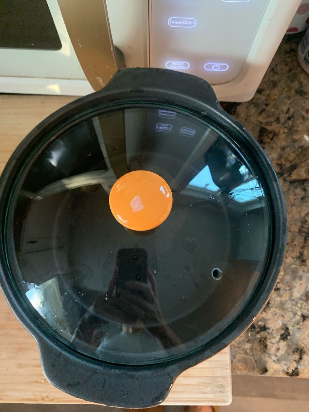 Le Creuset Enameled Cast Iron Dutch Oven Orange With Glass Lid 2