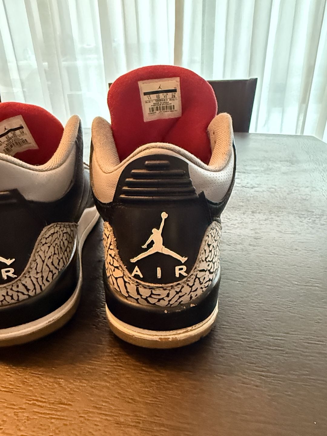 Jordan 3 Retro Black Cement 2011 Size 11 6