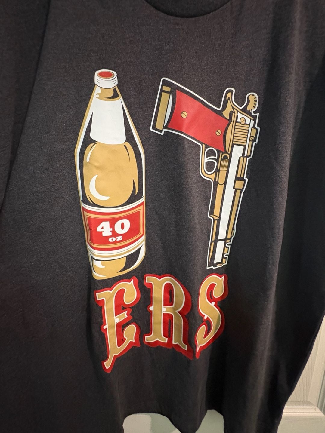 Independent Trading Co. 40 oz Gun Graphic T-Shirt XL 3