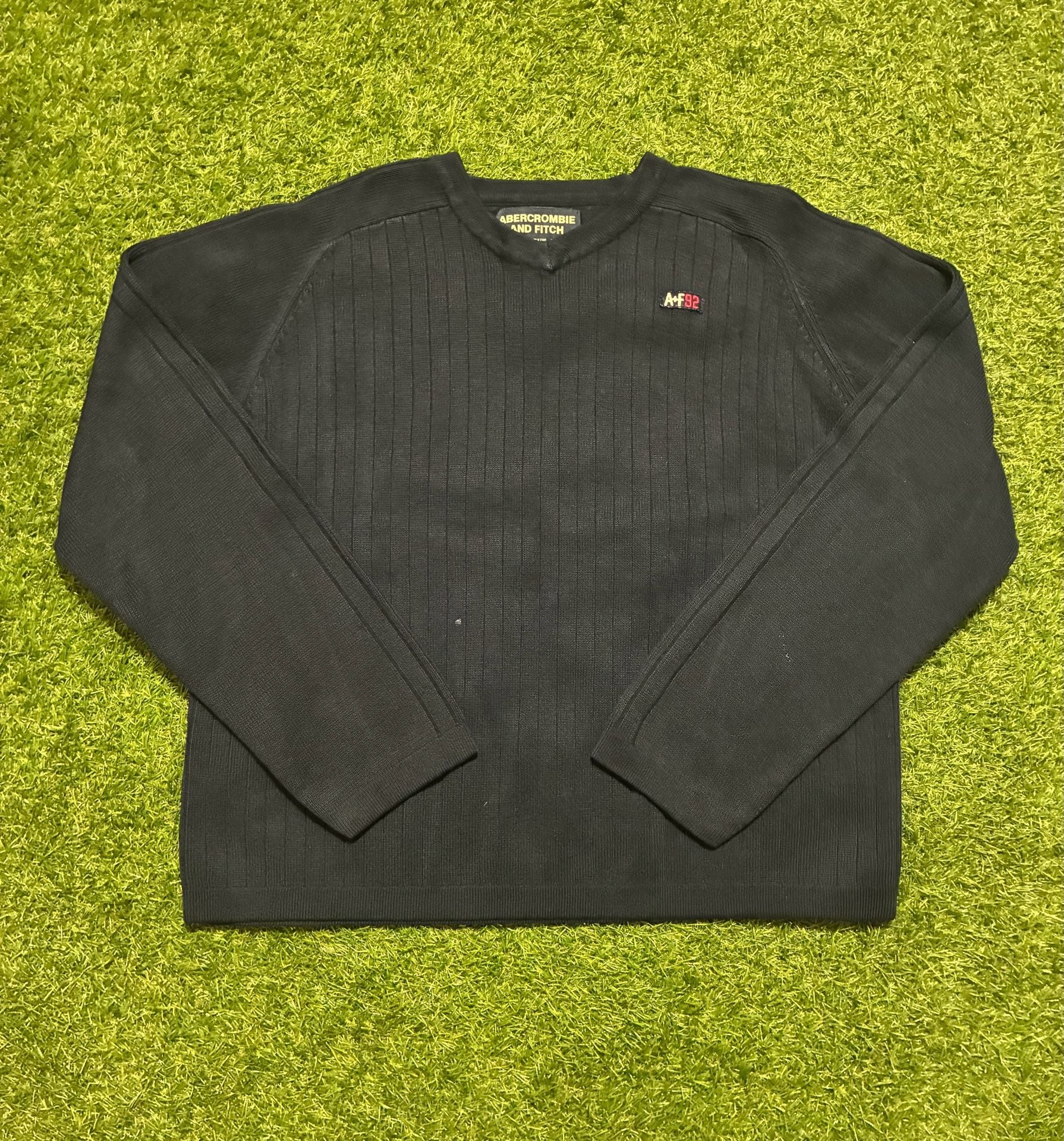 Abercrombie & Fitch V-Neck Sweater navy blue 2