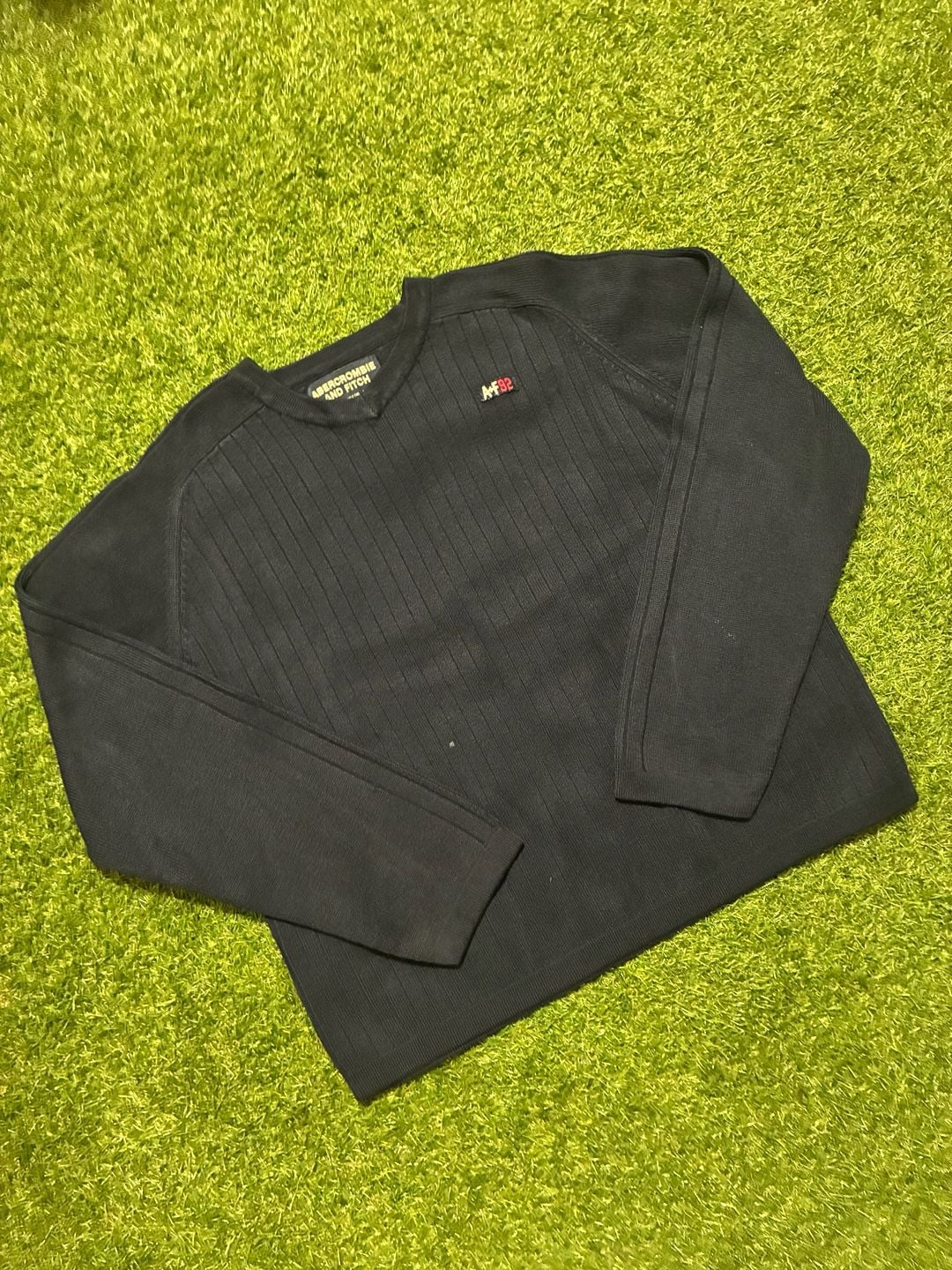 Abercrombie & Fitch V-Neck Sweater navy blue 3