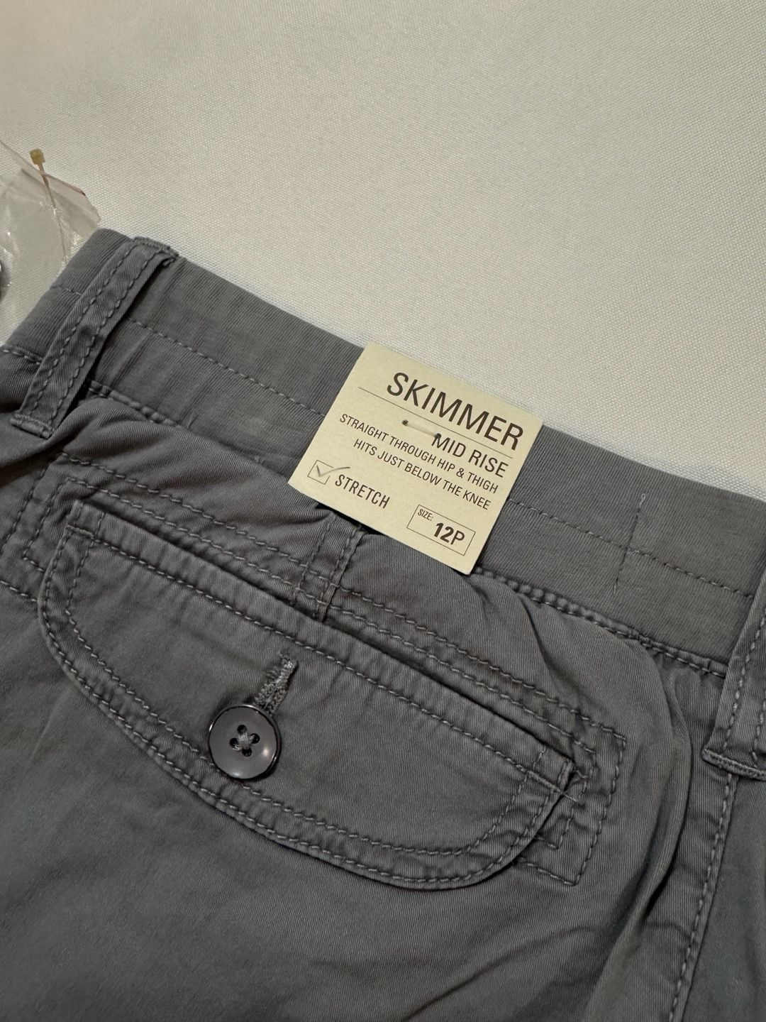 Gray Cargo Skimmer Capri Pants Utility Gorpcore Outdoor Casual Petite Size 12P 7
