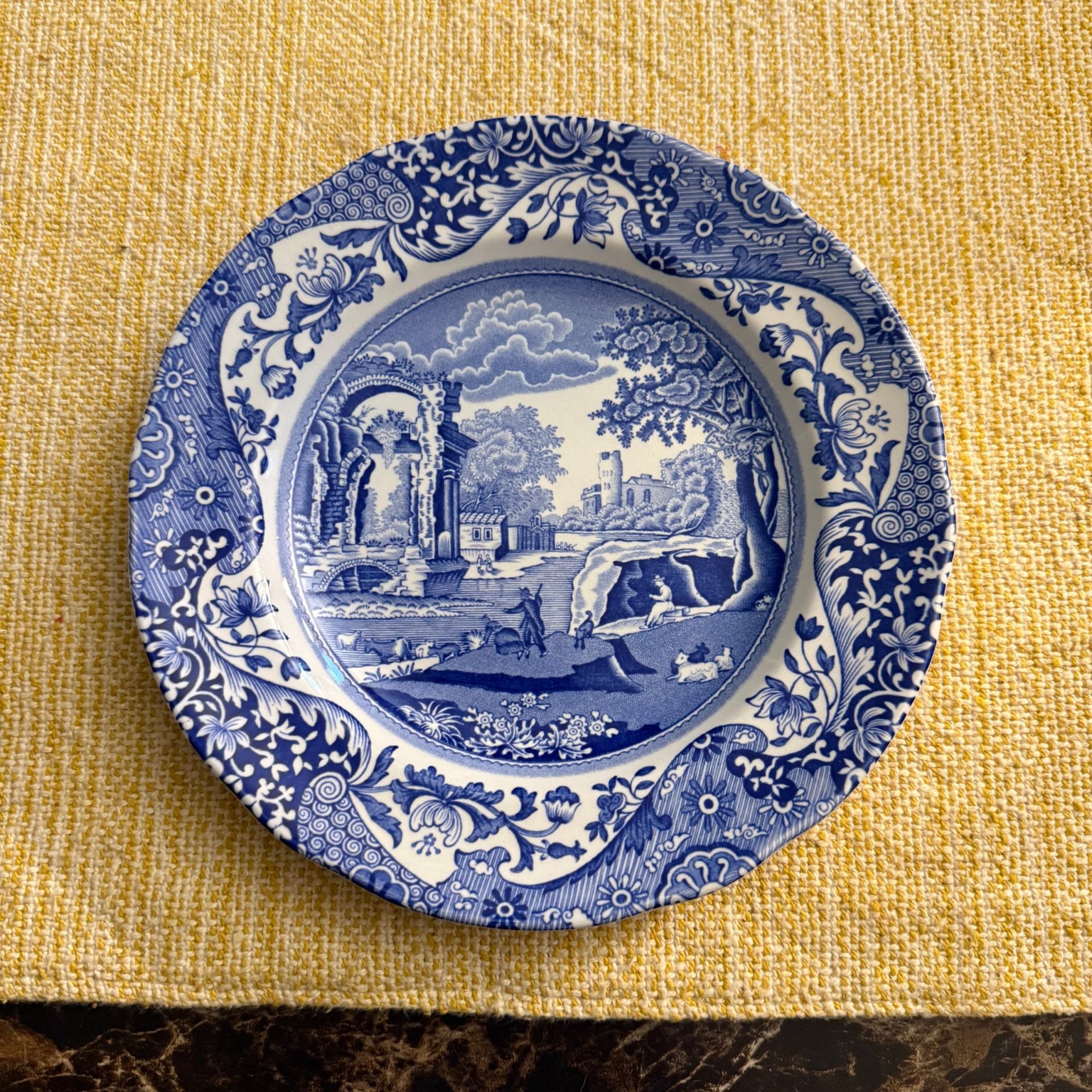 Spode Italian Blue White Salad Plate Made In England 1