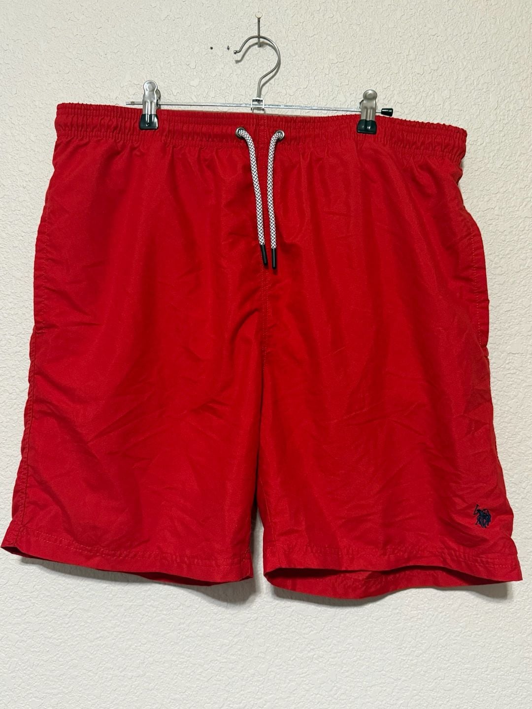 U.S. Polo Assn. Swim Trunks Size XL Red Polyester Drawstring Board Shorts 2