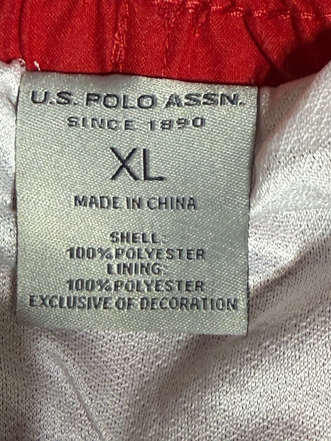 U.S. Polo Assn. Swim Trunks Size XL Red Polyester Drawstring Board Shorts 3