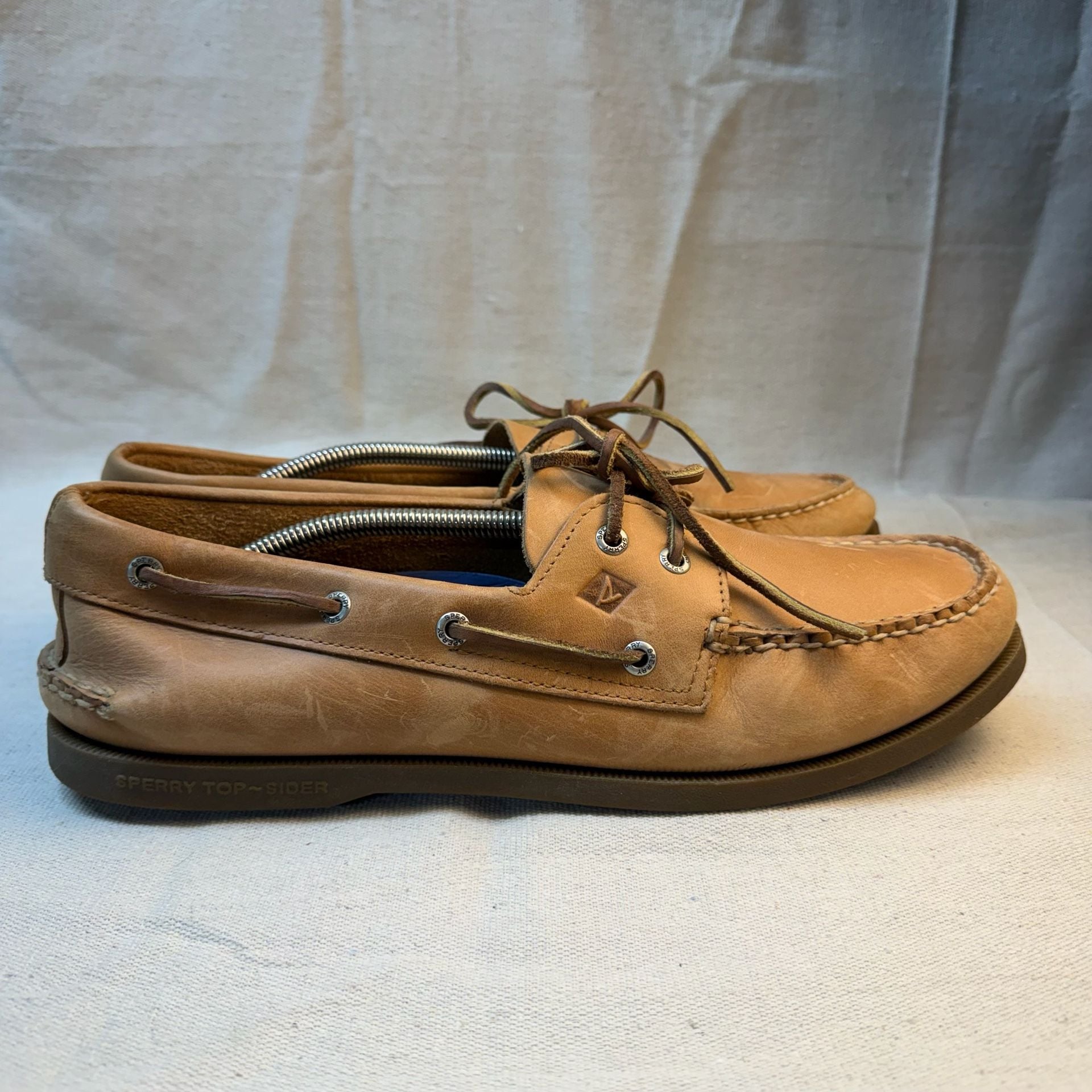 Sperry Top-Sider Authentic Original Boat Shoes Tan Leather 4