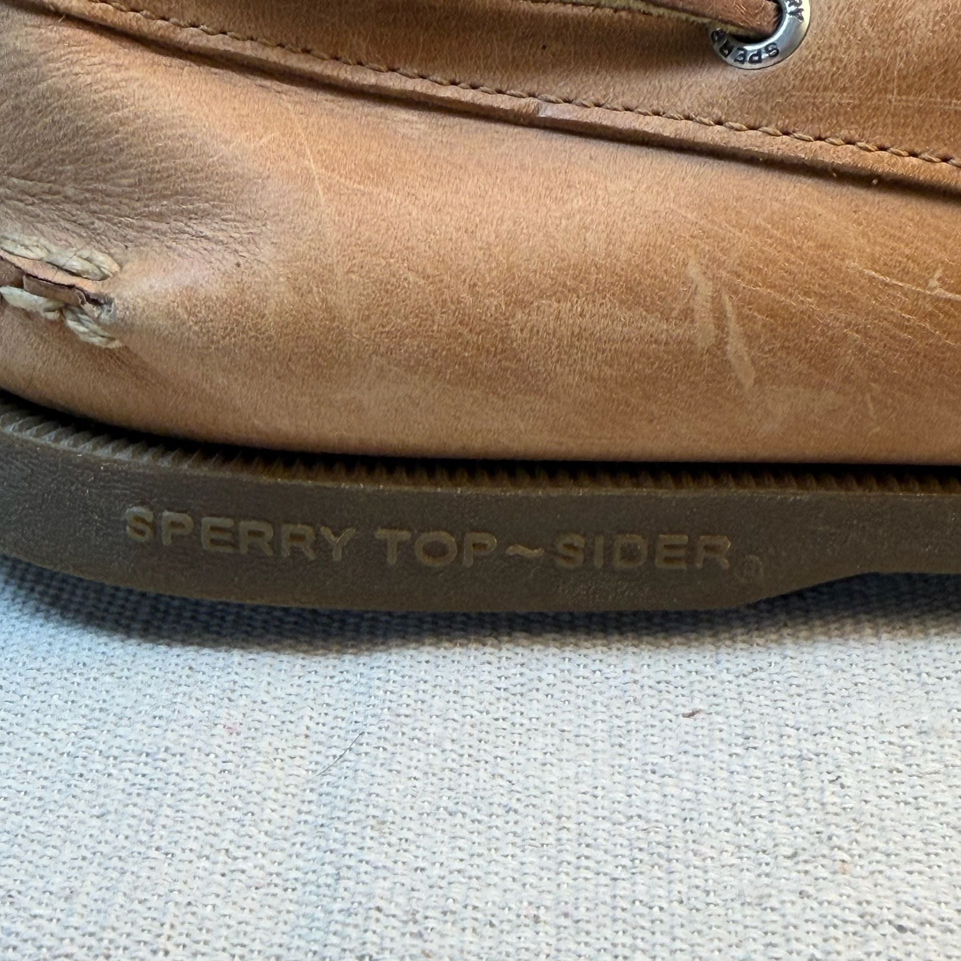 Sperry Top-Sider Authentic Original Boat Shoes Tan Leather 6