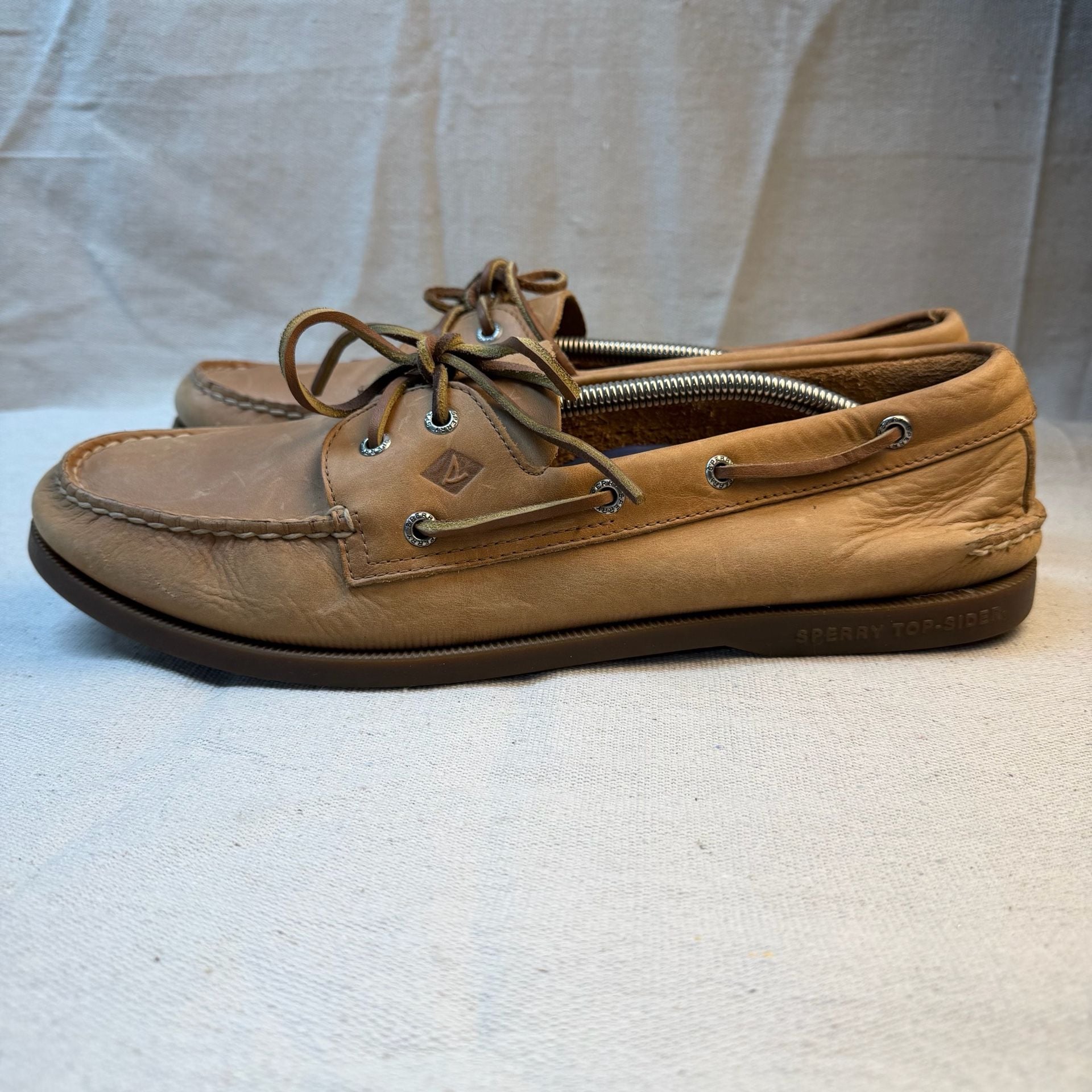 Sperry Top-Sider Authentic Original Boat Shoes Tan Leather 8