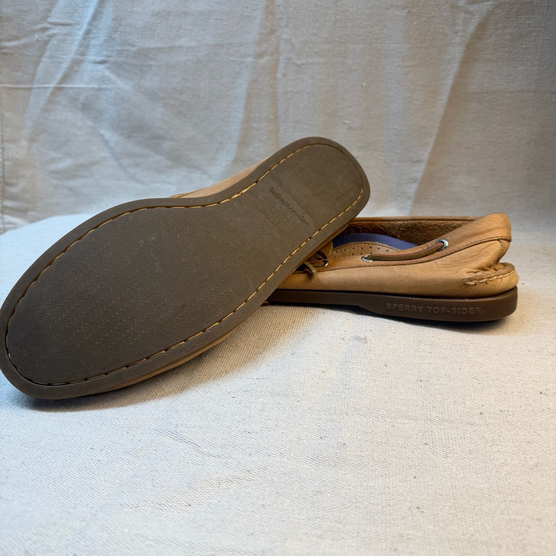Sperry Top-Sider Authentic Original Boat Shoes Tan Leather 9