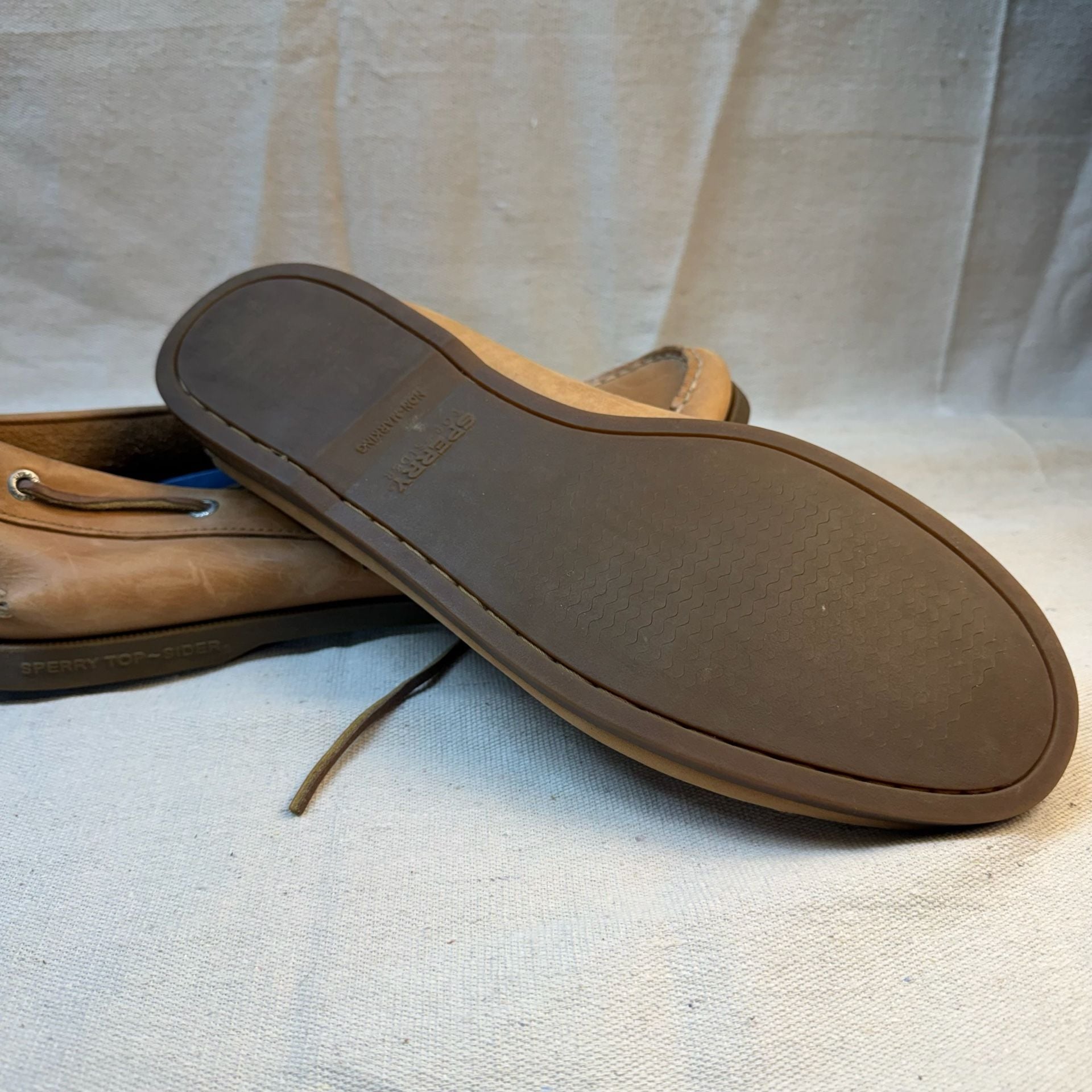Sperry Top-Sider Authentic Original Boat Shoes Tan Leather 10
