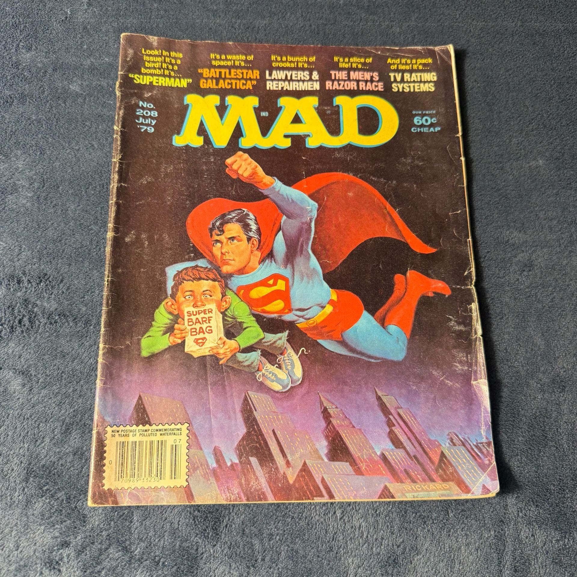 Mad Magazine No. 208 July 1979 Superman Spoof Vintage 1