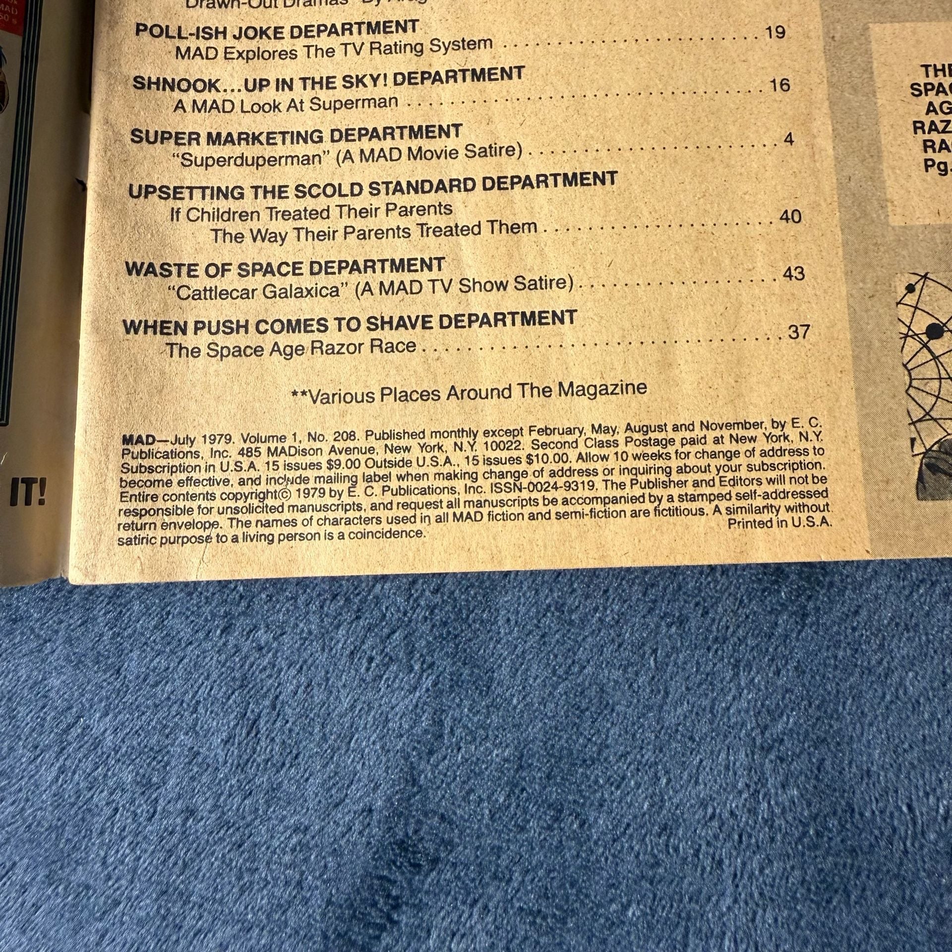 Mad Magazine No. 208 July 1979 Superman Spoof Vintage 2