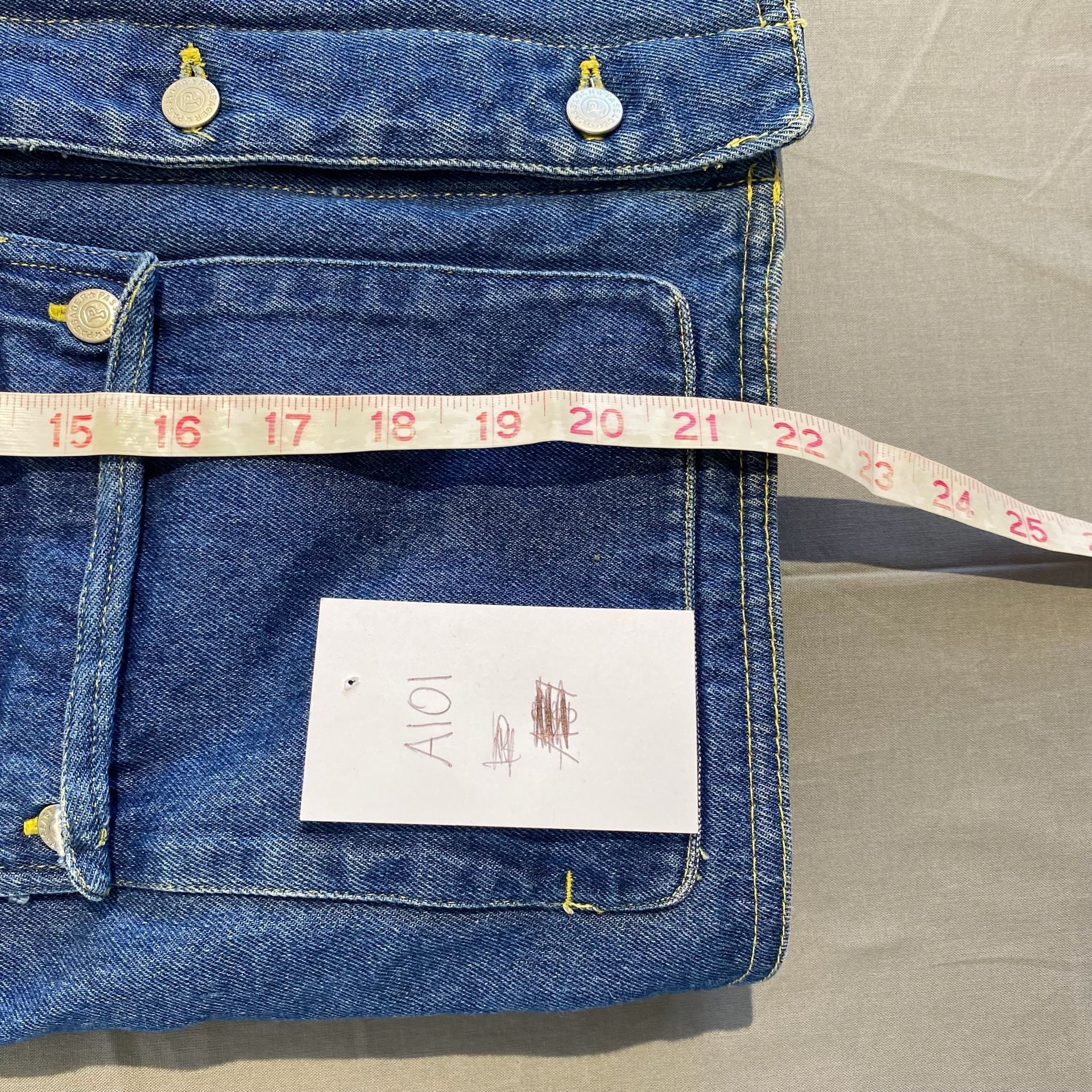 Passager Denim Vest Flannel Lined Multi Pocket Utility Vintage 6