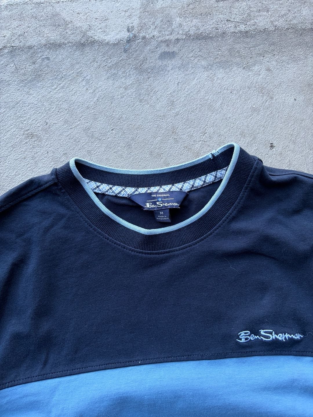 Ben Sherman Colorblock T-Shirt Size M Blue Black Short Sleeve 4