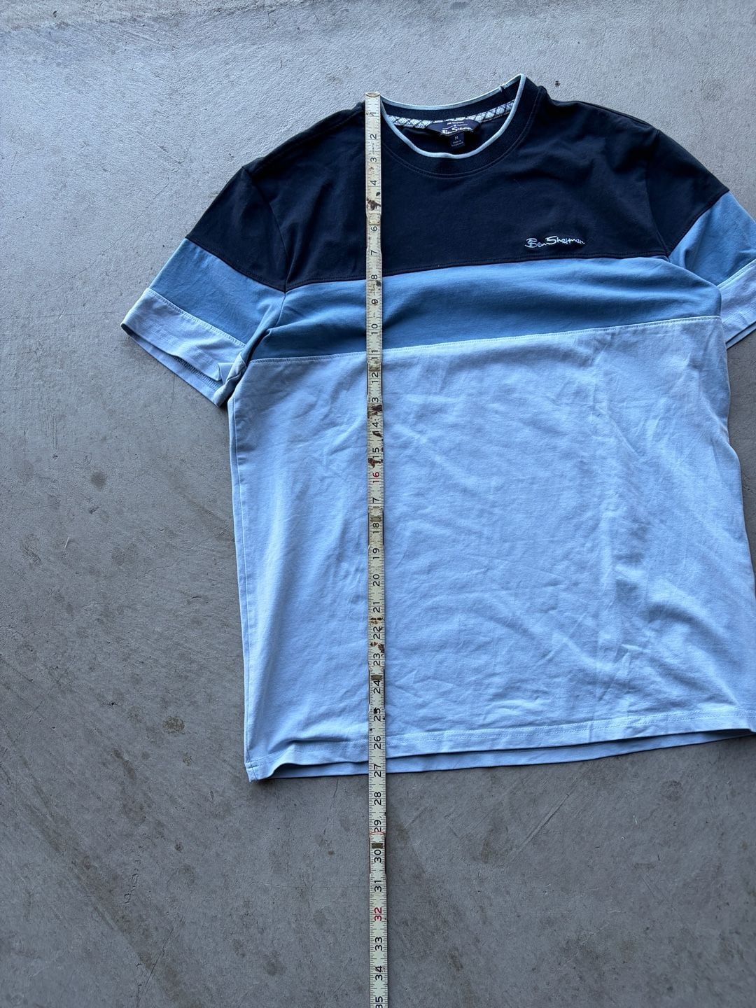 Ben Sherman Colorblock T-Shirt Size M Blue Black Short Sleeve 5
