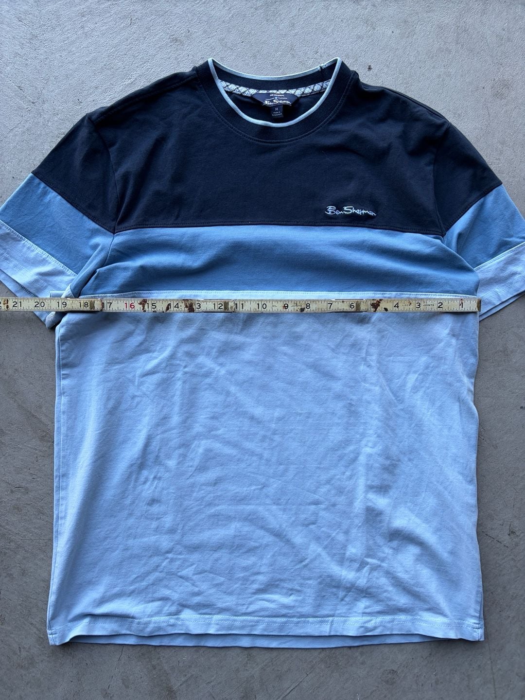 Ben Sherman Colorblock T-Shirt Size M Blue Black Short Sleeve 6