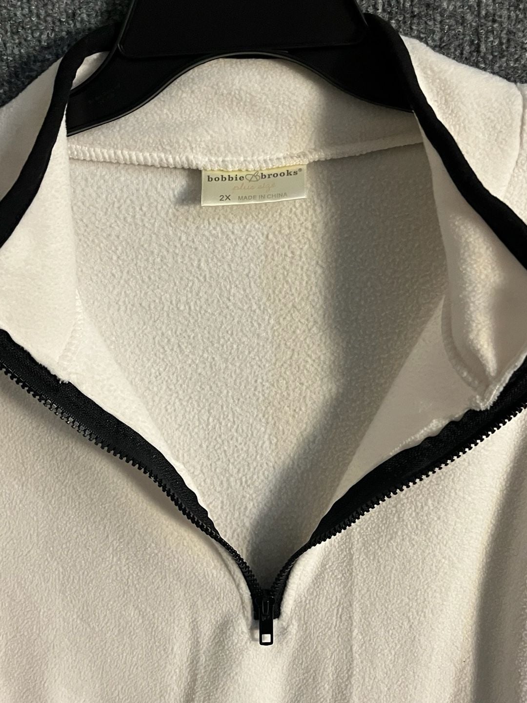 Bobbie Brooks Fleece Pullover Size 2X White 1/4 Zip Plus Size 003-173 5