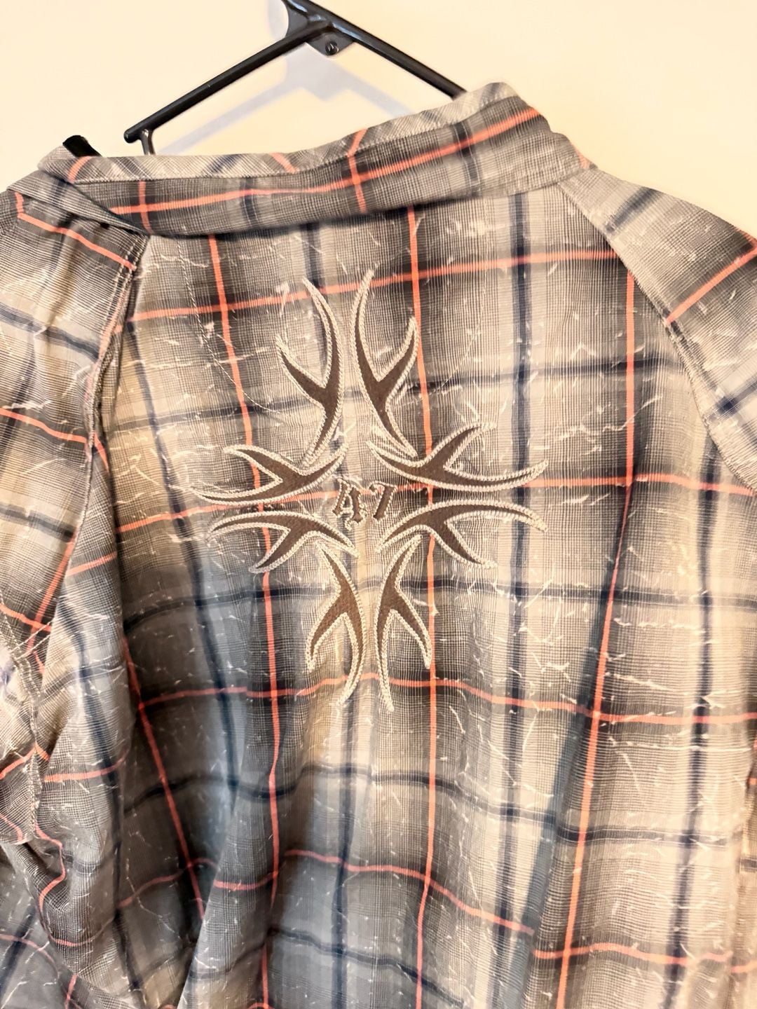 Rock 47 Plaid Western Shirt Size XXL 3