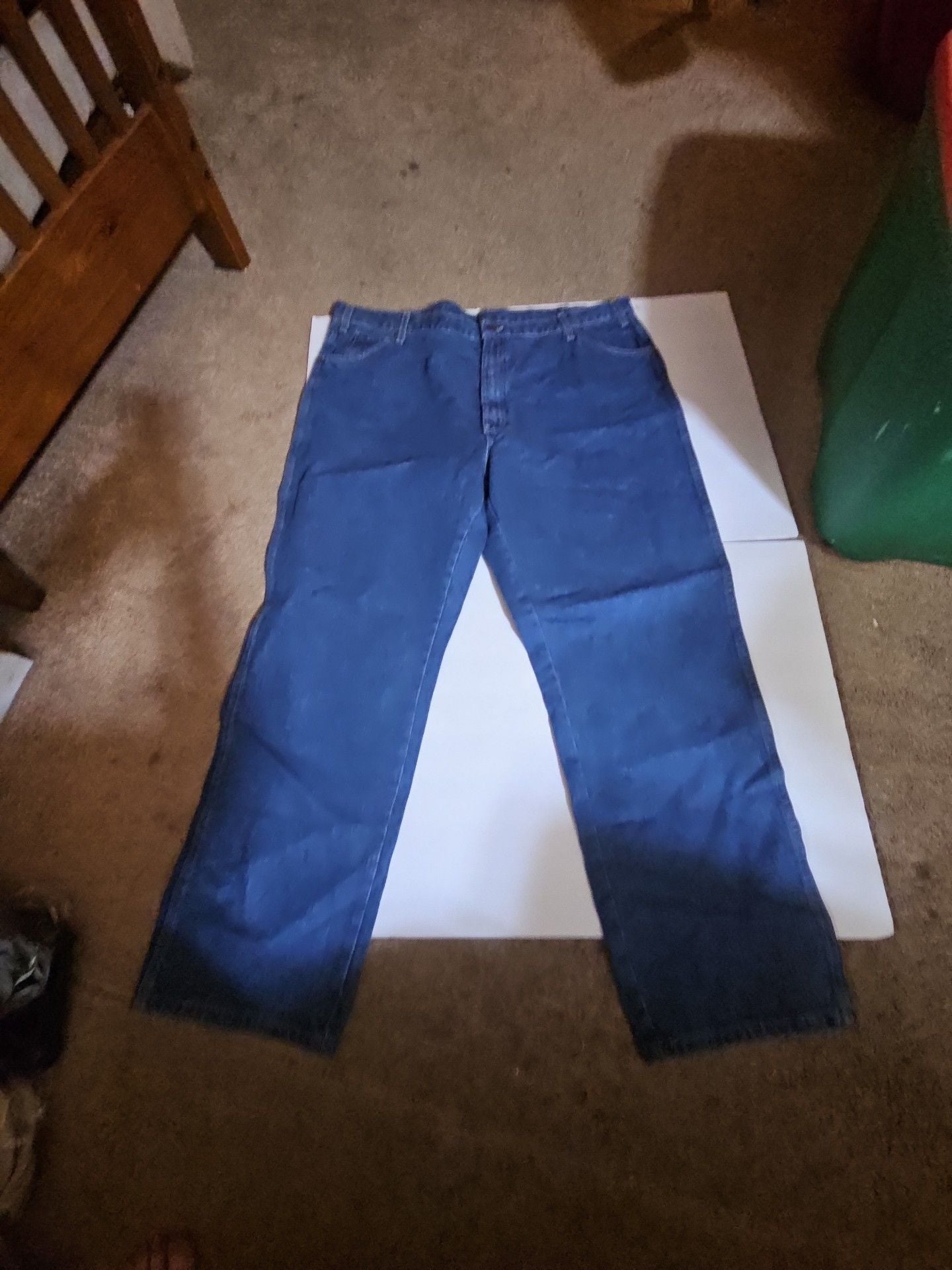 Dickies Relaxed Straight Jeans 42x32 Blue Denim 2