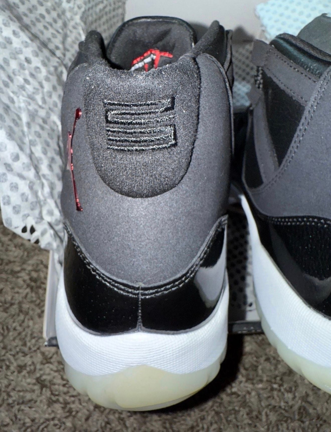 Nike Air Jordan 11 Retro Jubilee 25th Anniversary Black White Sneakers 5