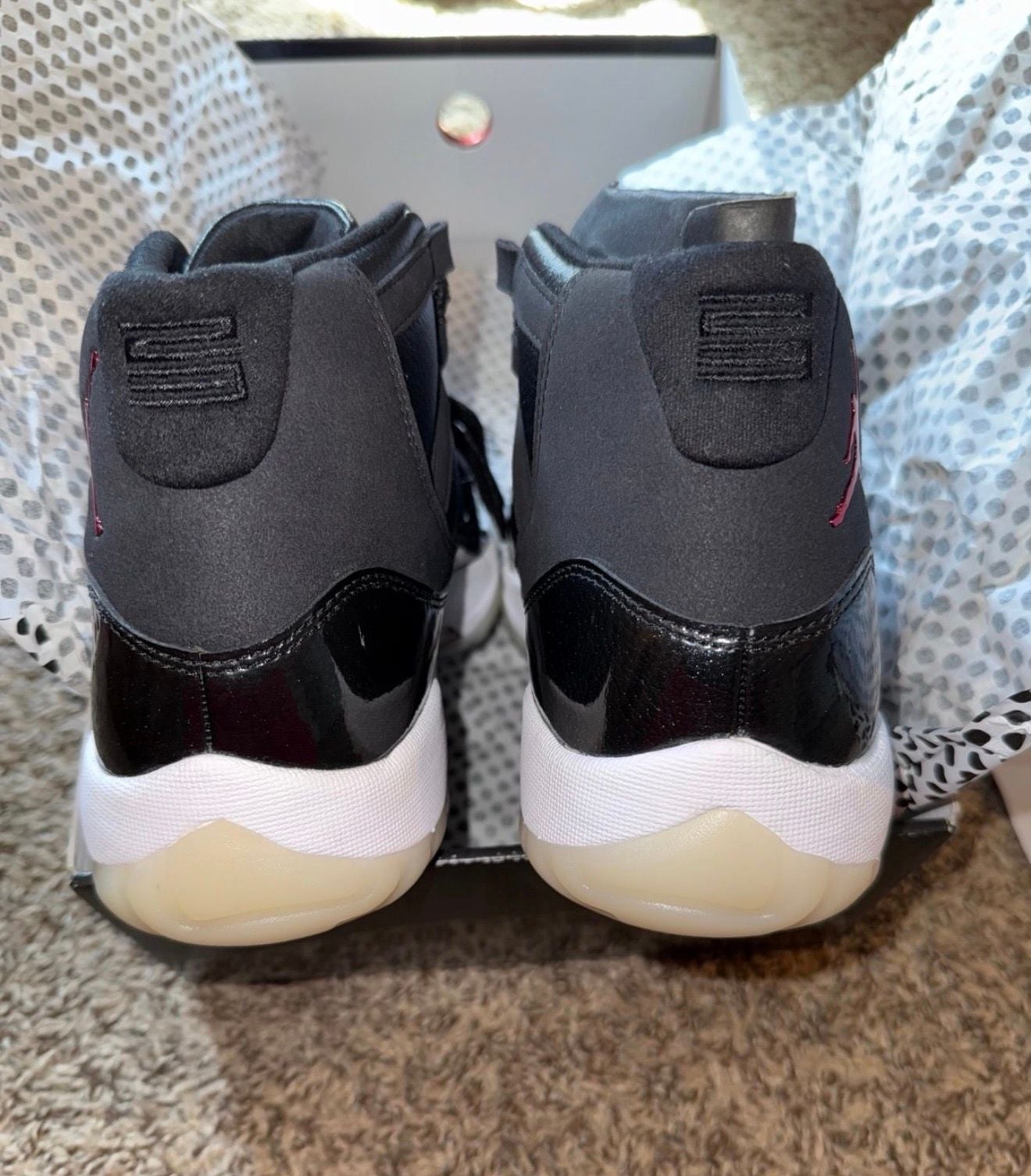 Nike Air Jordan 11 Retro Jubilee 25th Anniversary Black White Sneakers 6