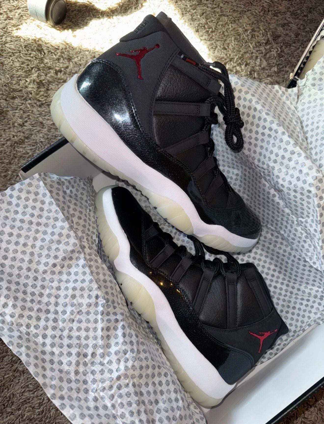 Nike Air Jordan 11 Retro Jubilee 25th Anniversary Black White Sneakers 7