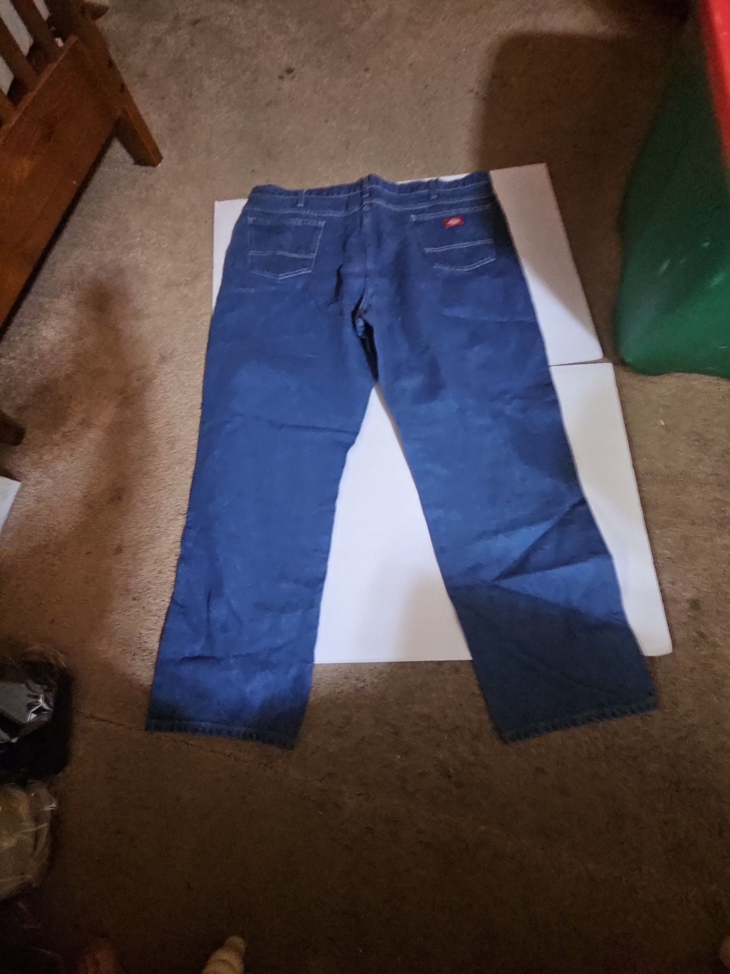 Dickies Relaxed Straight Jeans 42x32 Blue Denim 3