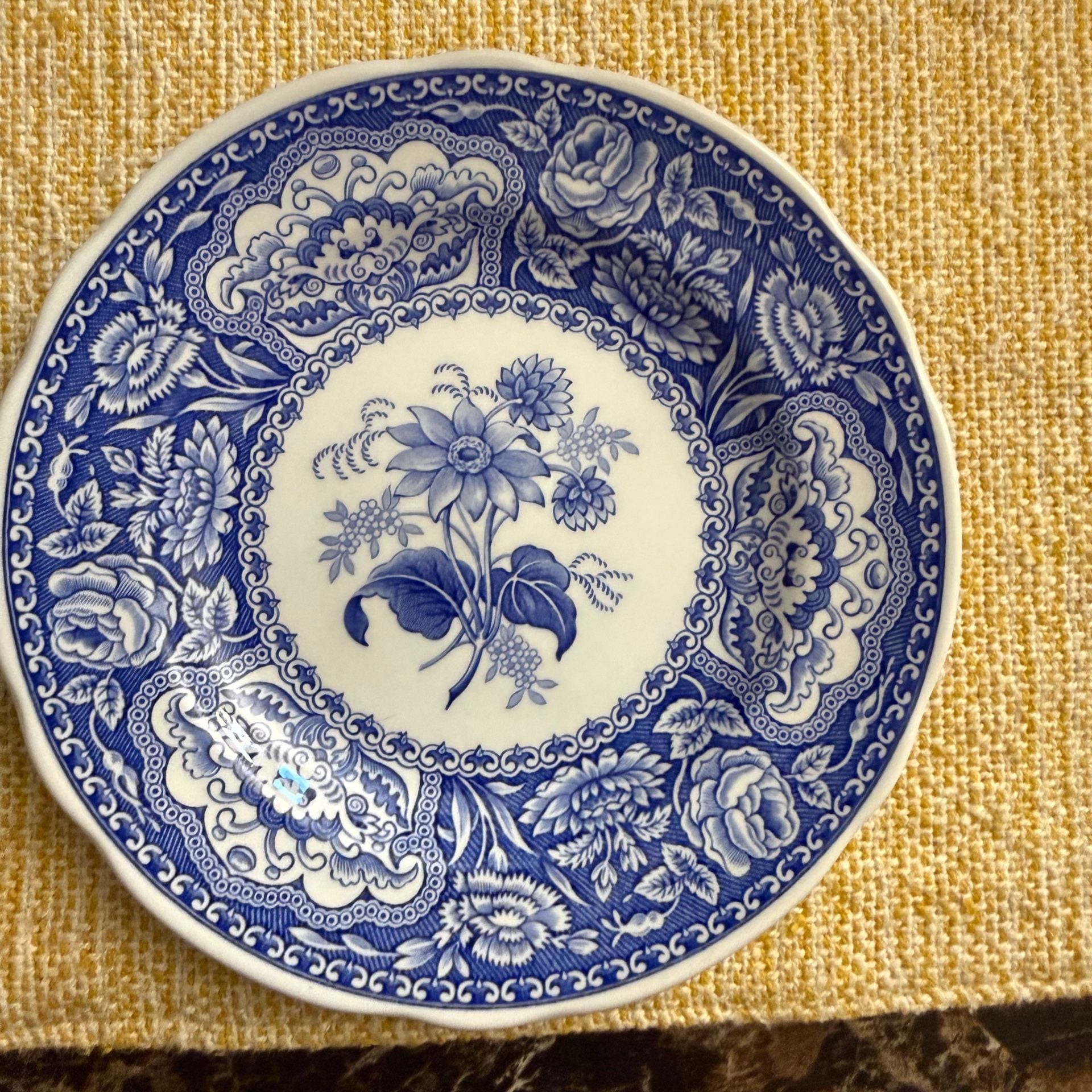 Spode Blue Room Collection Georgian Series Floral Plate 1